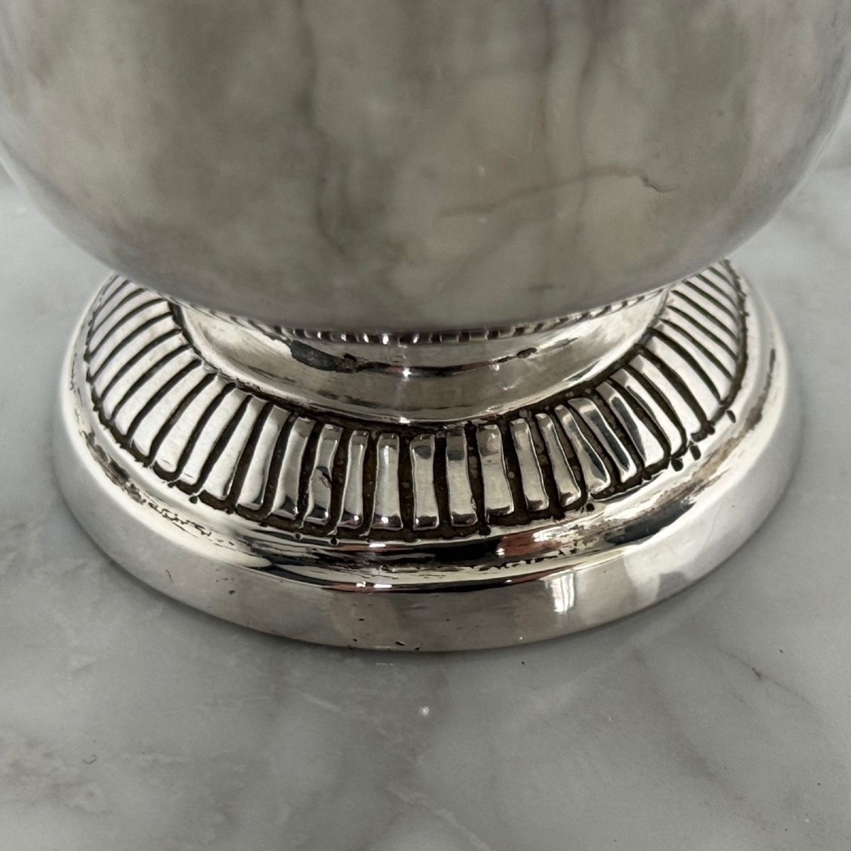 18th-century Silver Cup, Farmers General Hallmark, Gadrooned Foot-photo-4