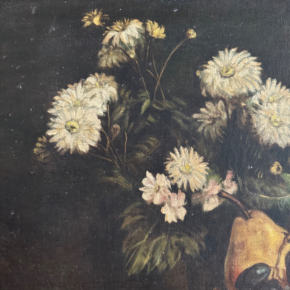 Oil On Canvas, 1900, After Fantin-latour, Still Life, Flowers And Fruit-photo-5