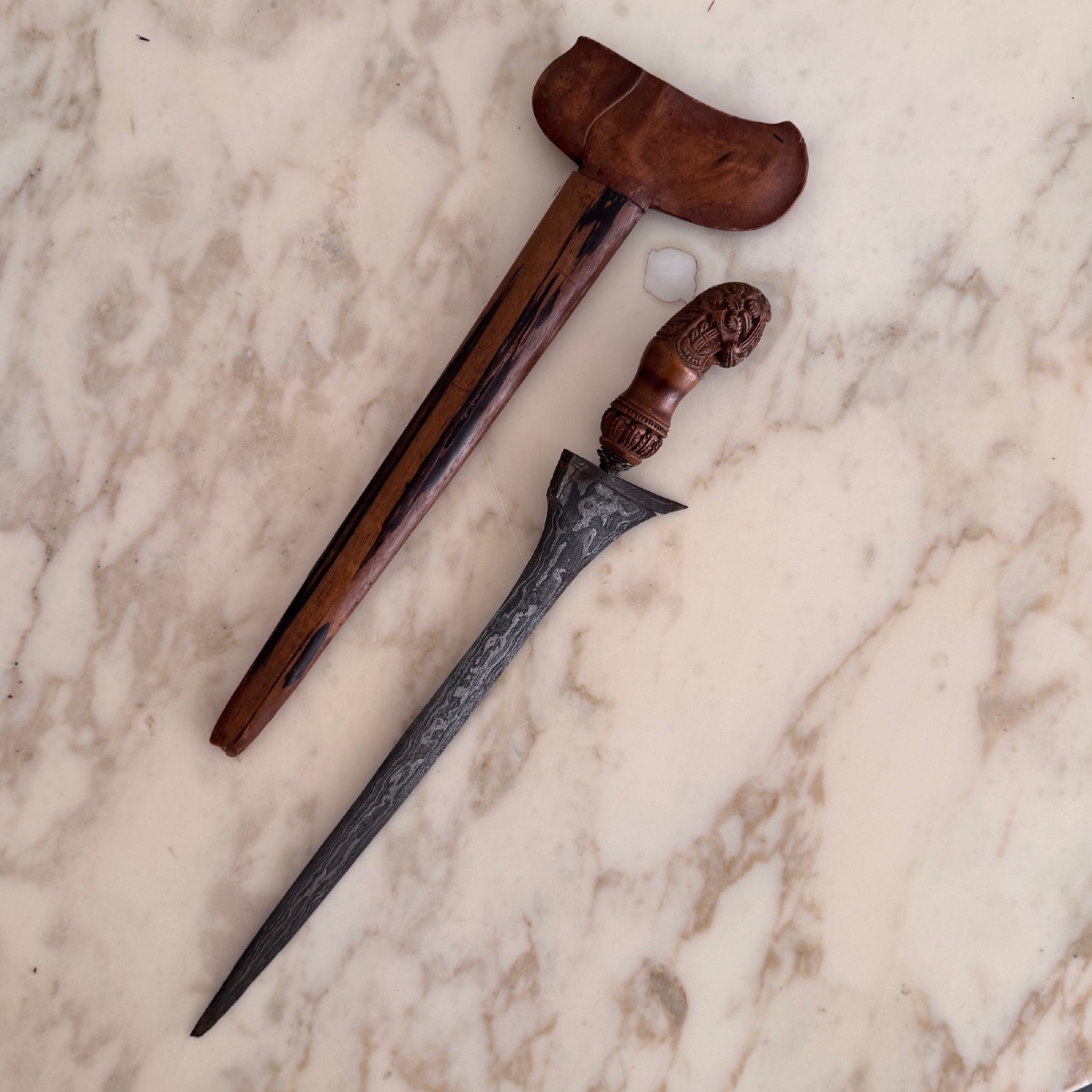 Indonesian Kris, Madura Island, Greater Sunda Islands, Carved Handle-photo-3