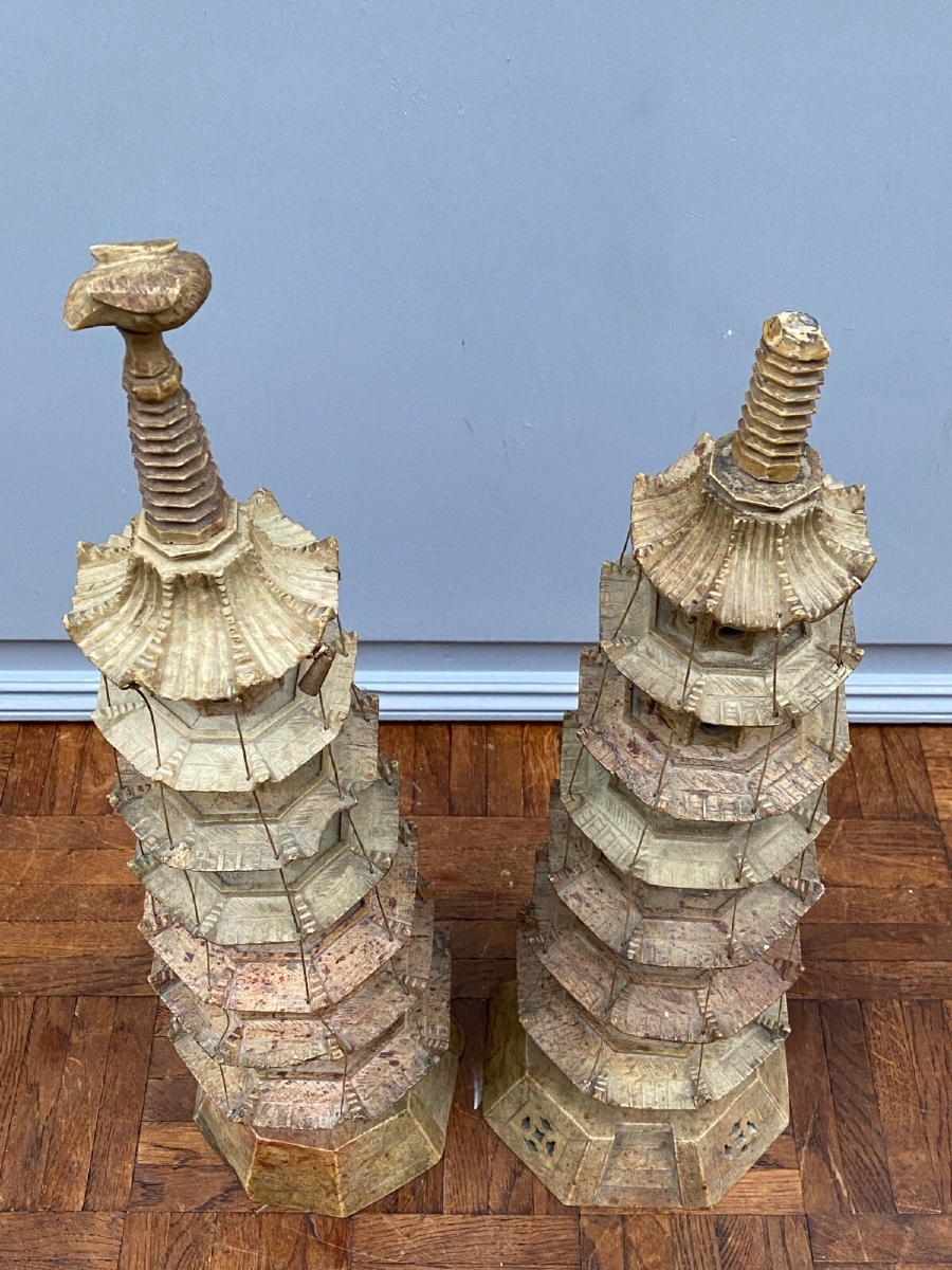 Hardstones Depicting Pagodas, 19th Century, China -photo-6