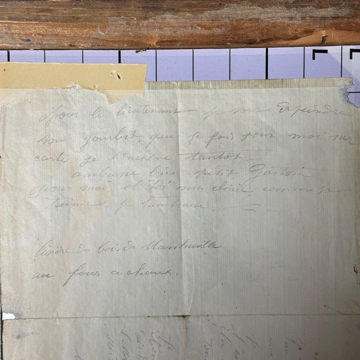 Watercolor On Paper Depicting A Path By C. Piveteau, 1915-photo-7