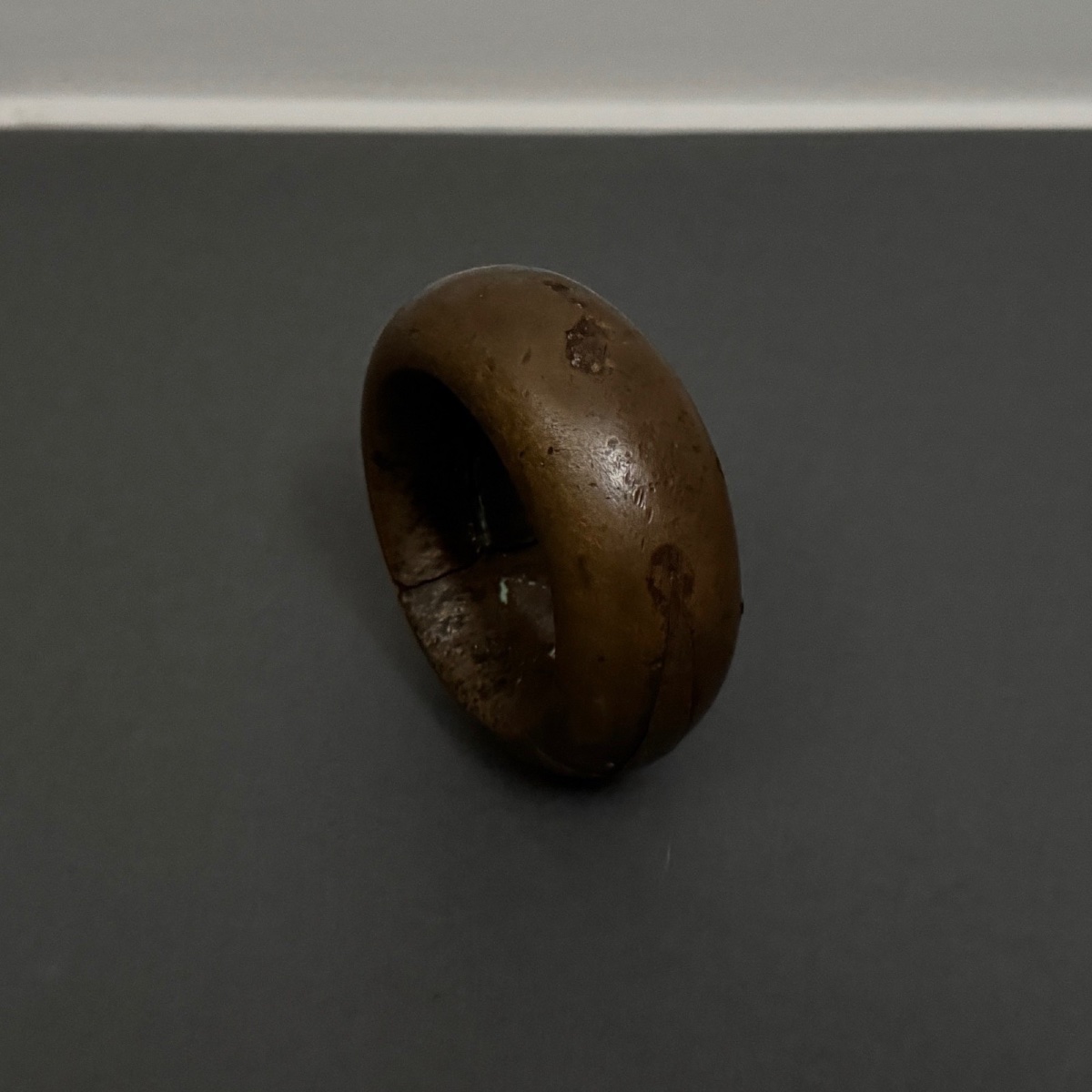 Bracelet d'esclave en bronze Afrique finement gravé-photo-2