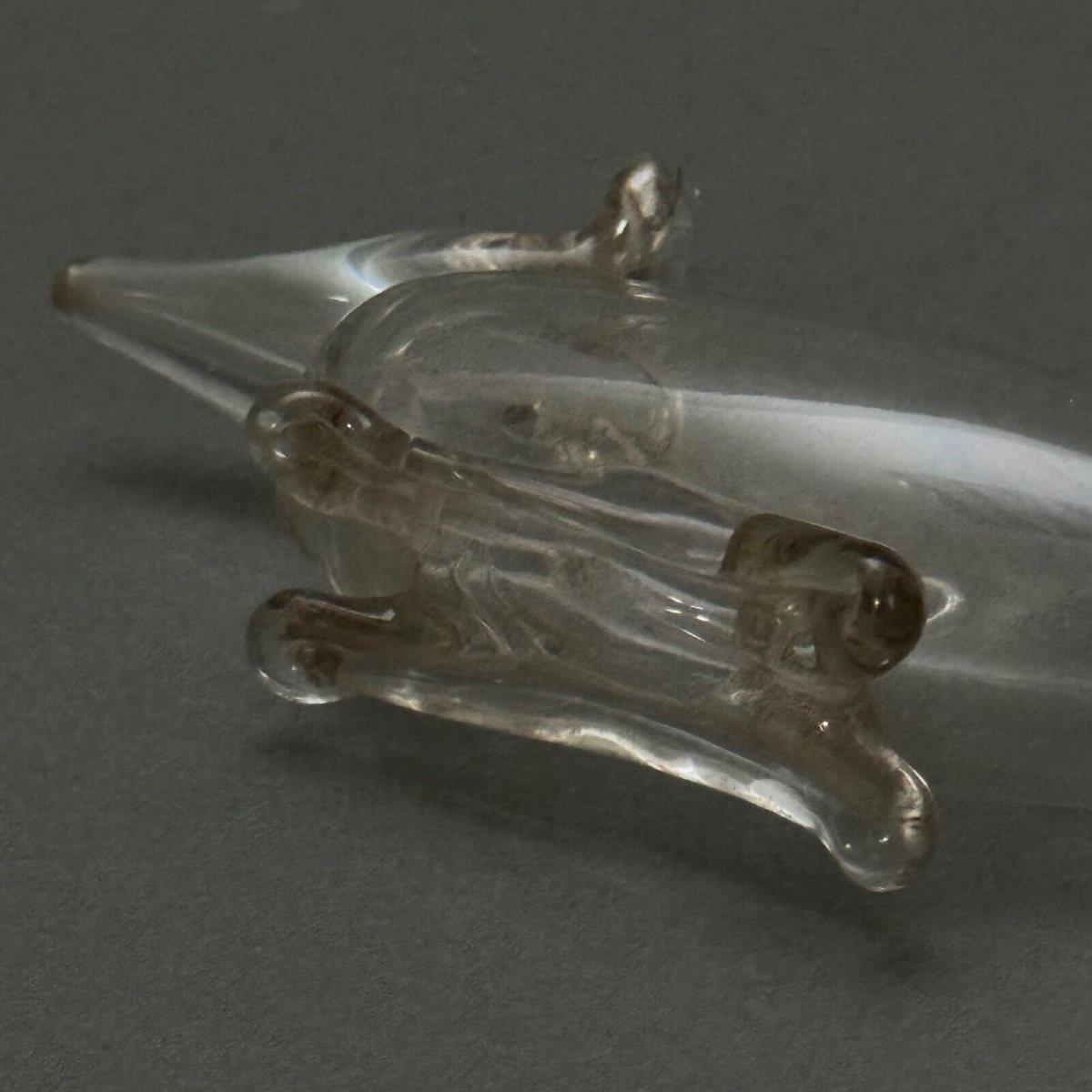 Souris en verre soufflé compte-gouttes XVIIIe -photo-3