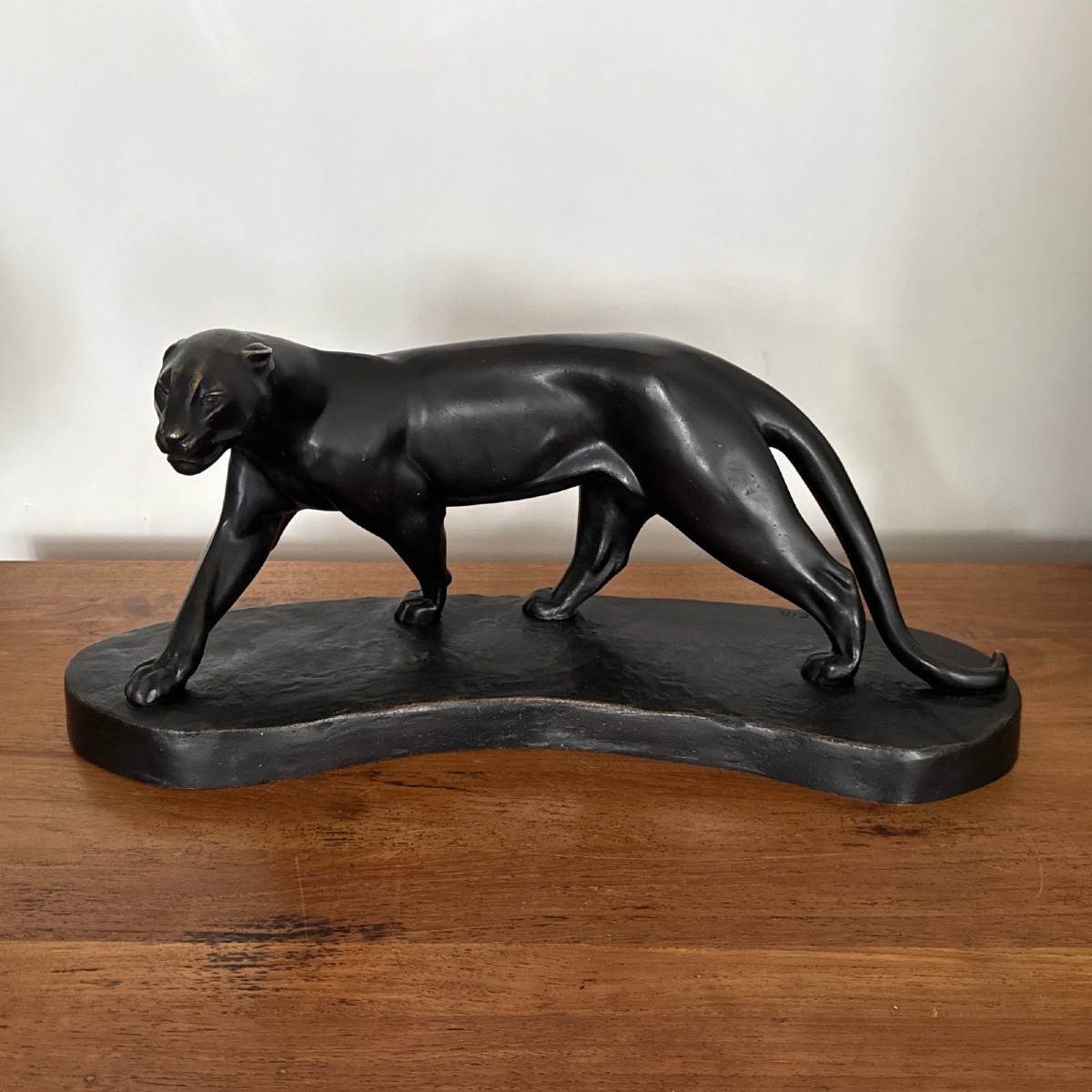 Panthère Art Déco en bronze par Albert Poncin (1877-1953) 