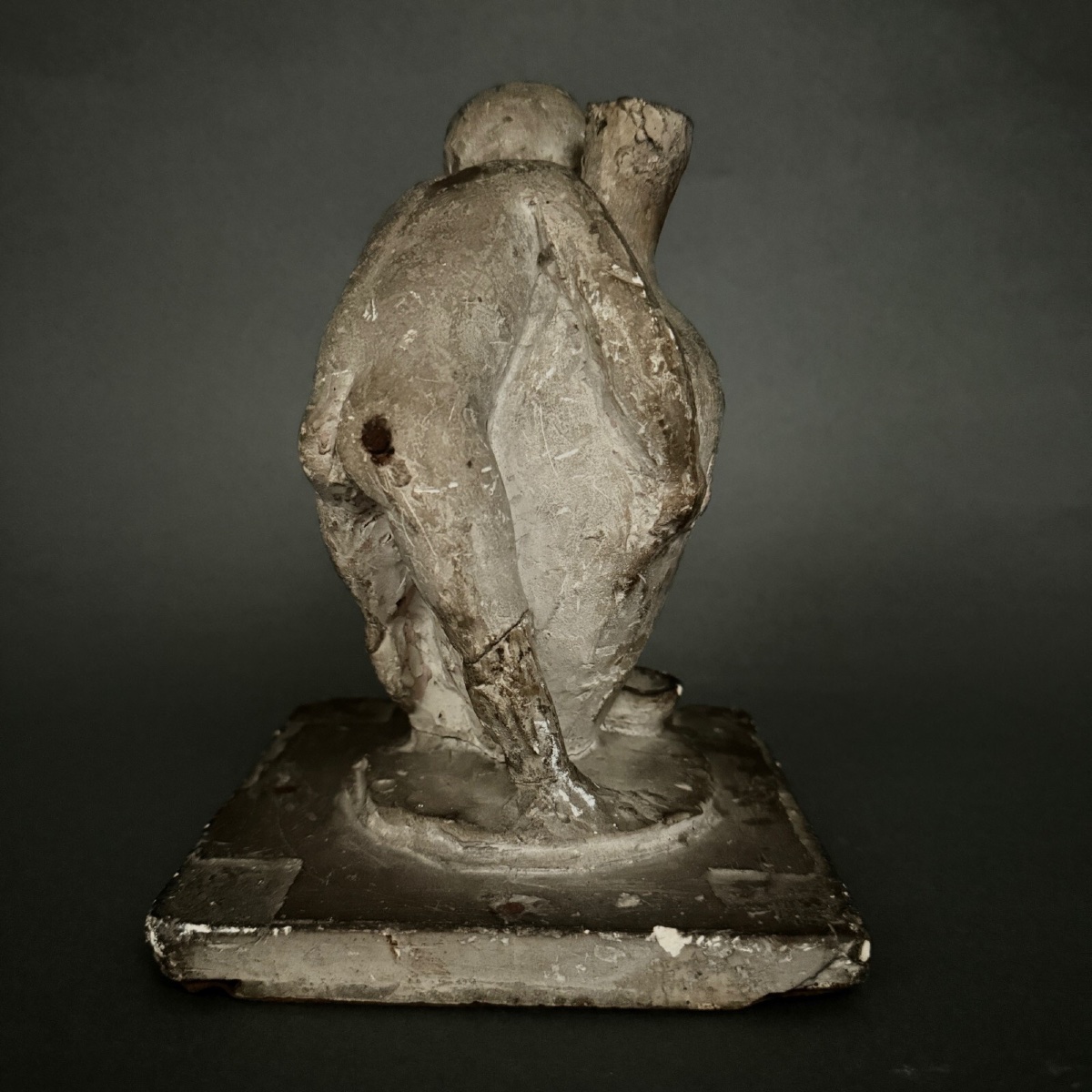 Plaster Cast From The Studio By Charles Filleul, Depicting A Child Holding An Amphora -photo-1