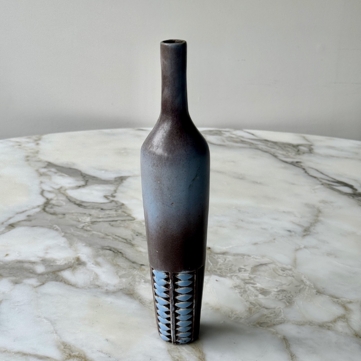 Vase soliflore en grès 1960 Vallauris 