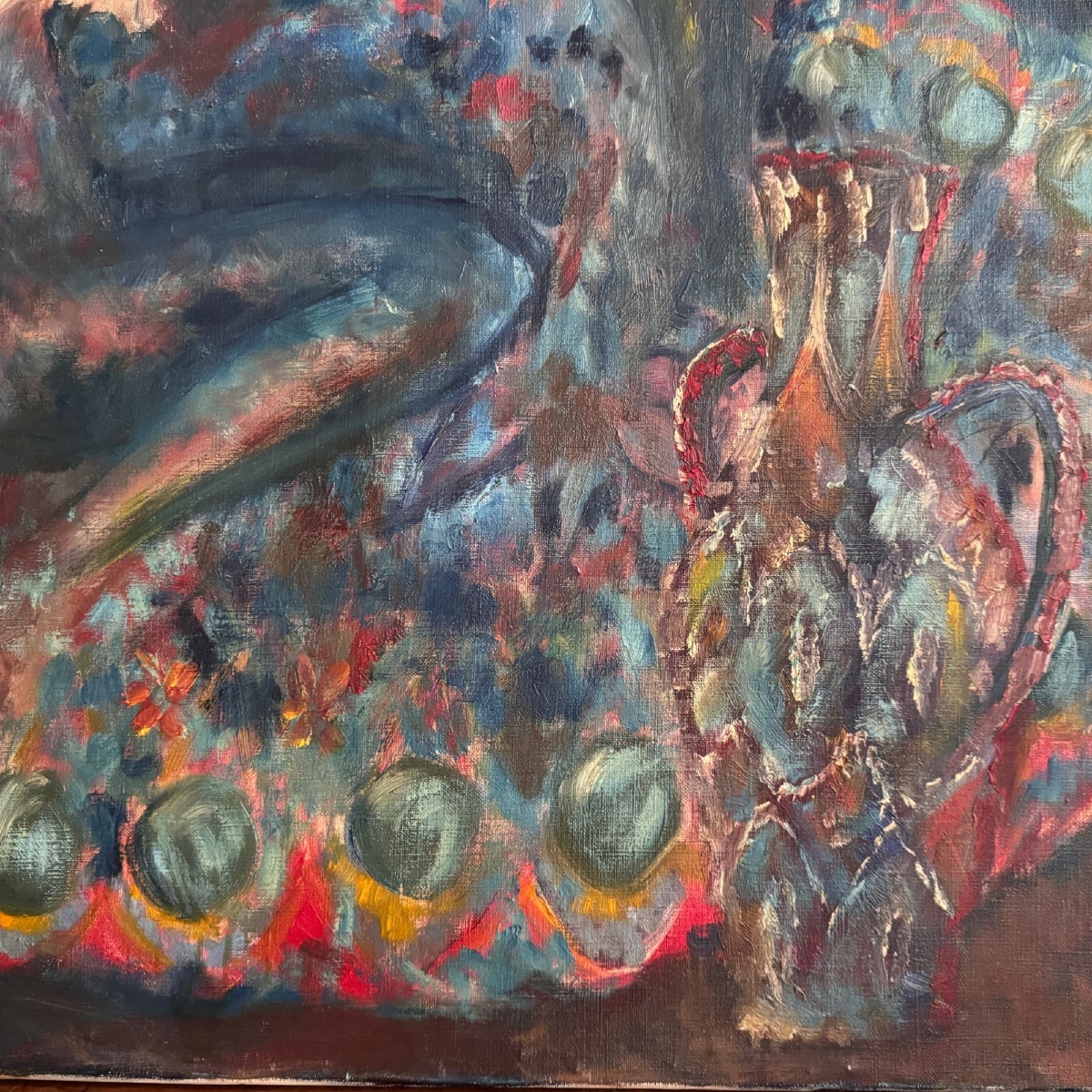 Huile sur toile femme au violon par Véronique Maude Fini -photo-2