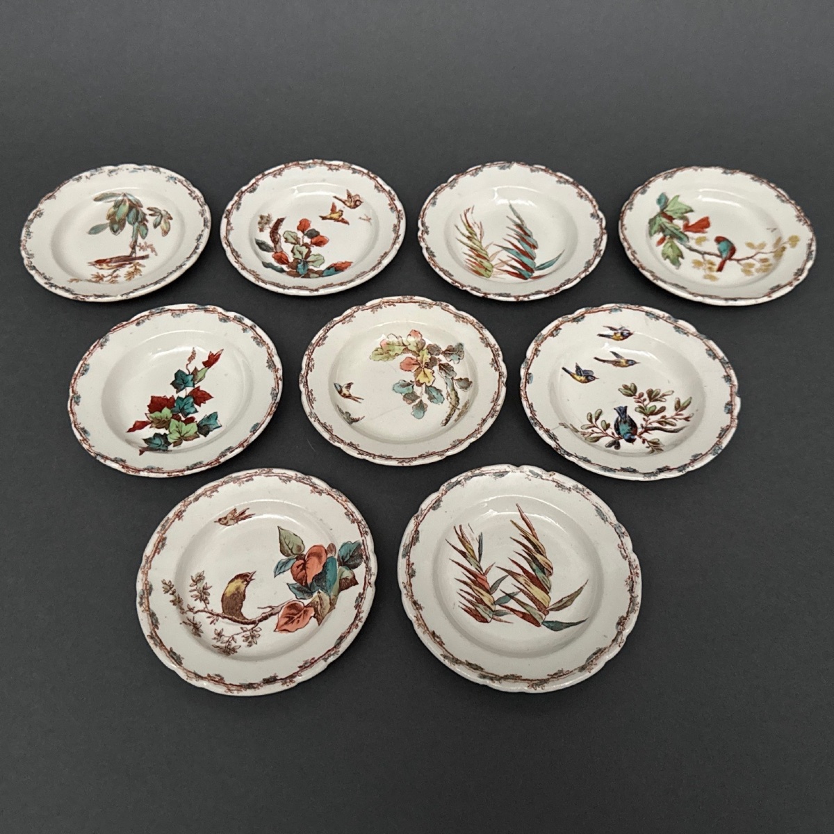 19-piece Choisy-le-roi Dinner Service With Bird And Naturalist Decoration-photo-2