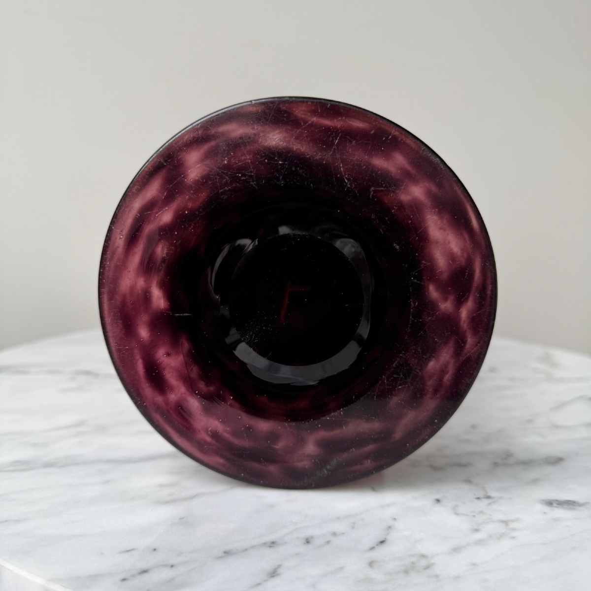 Vase Le Verre Français Charles Schneider décor perlières hauteur 32 cm-photo-8