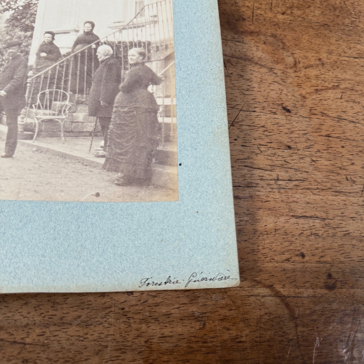 Photo albumine contrecollée sur carton joueurs de croquet XIXe-photo-3