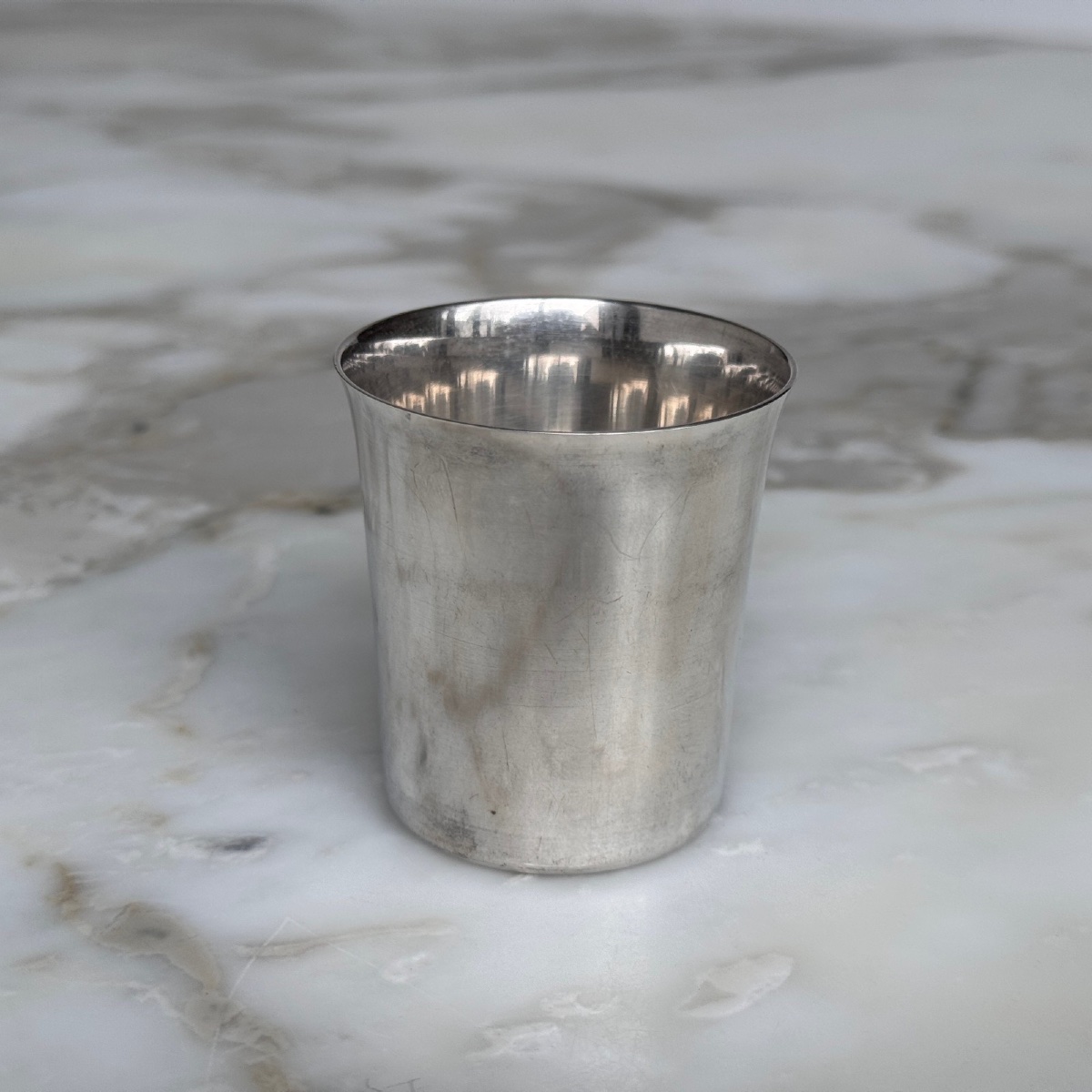 Suite de 3 petits gobelets en argent Serling 970 drapeaux émaillés XXe-photo-7