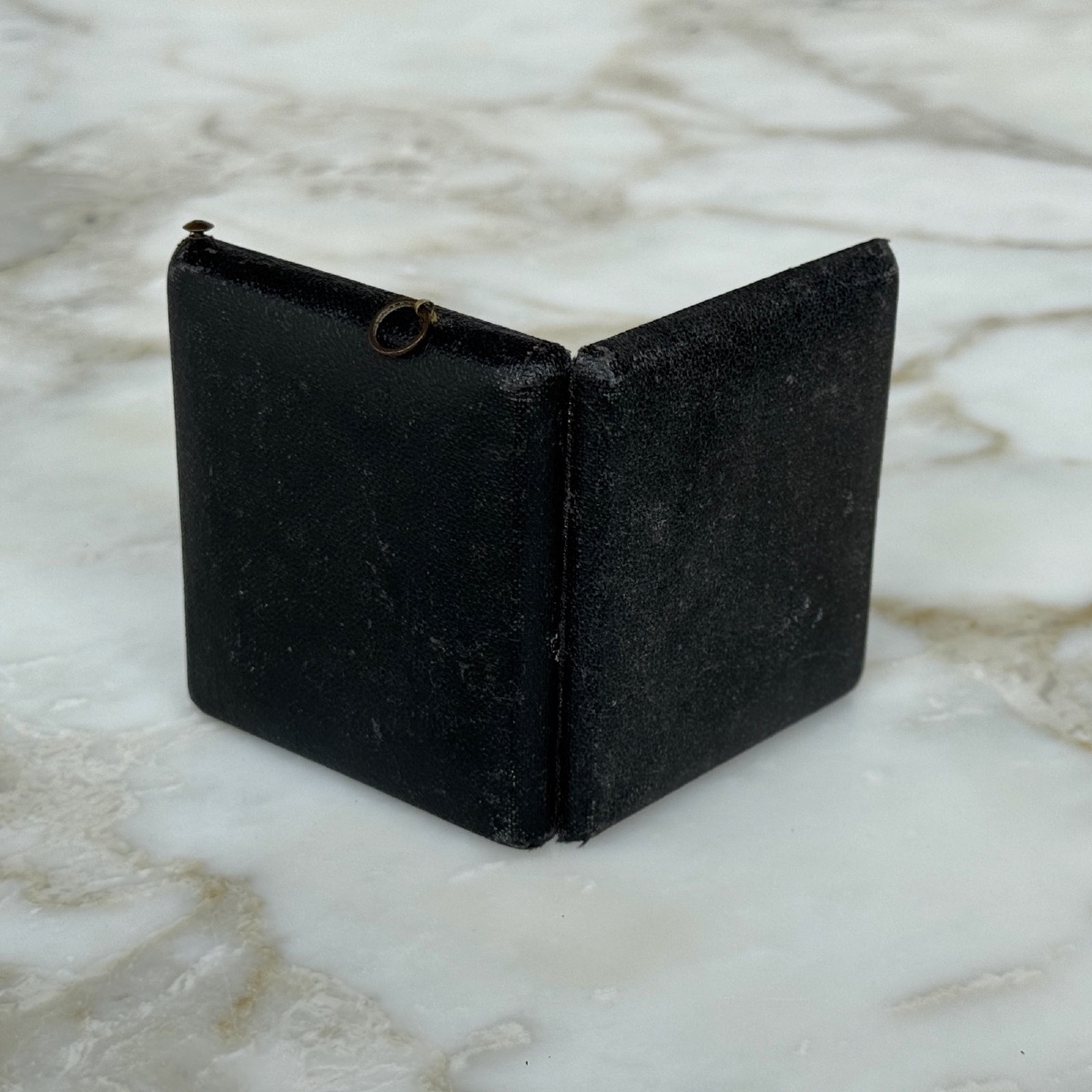 Black Mirror By The Painter Claude Lorrain, 19th Century, In A Leather-covered Case -photo-2