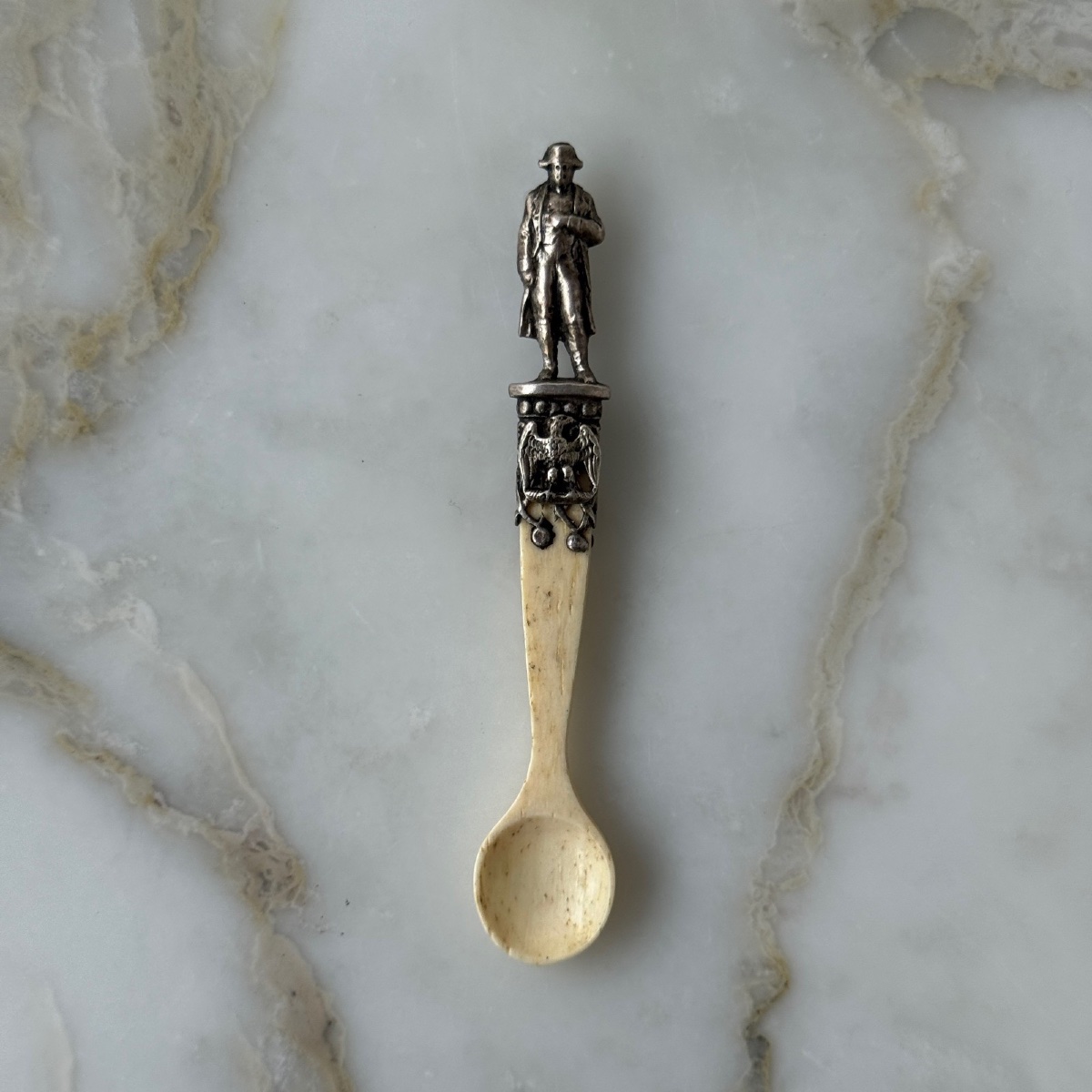 Mother-of-pearl Paper Knife And Spoon Surmounted By Napoleon, Late 19th Century-photo-6