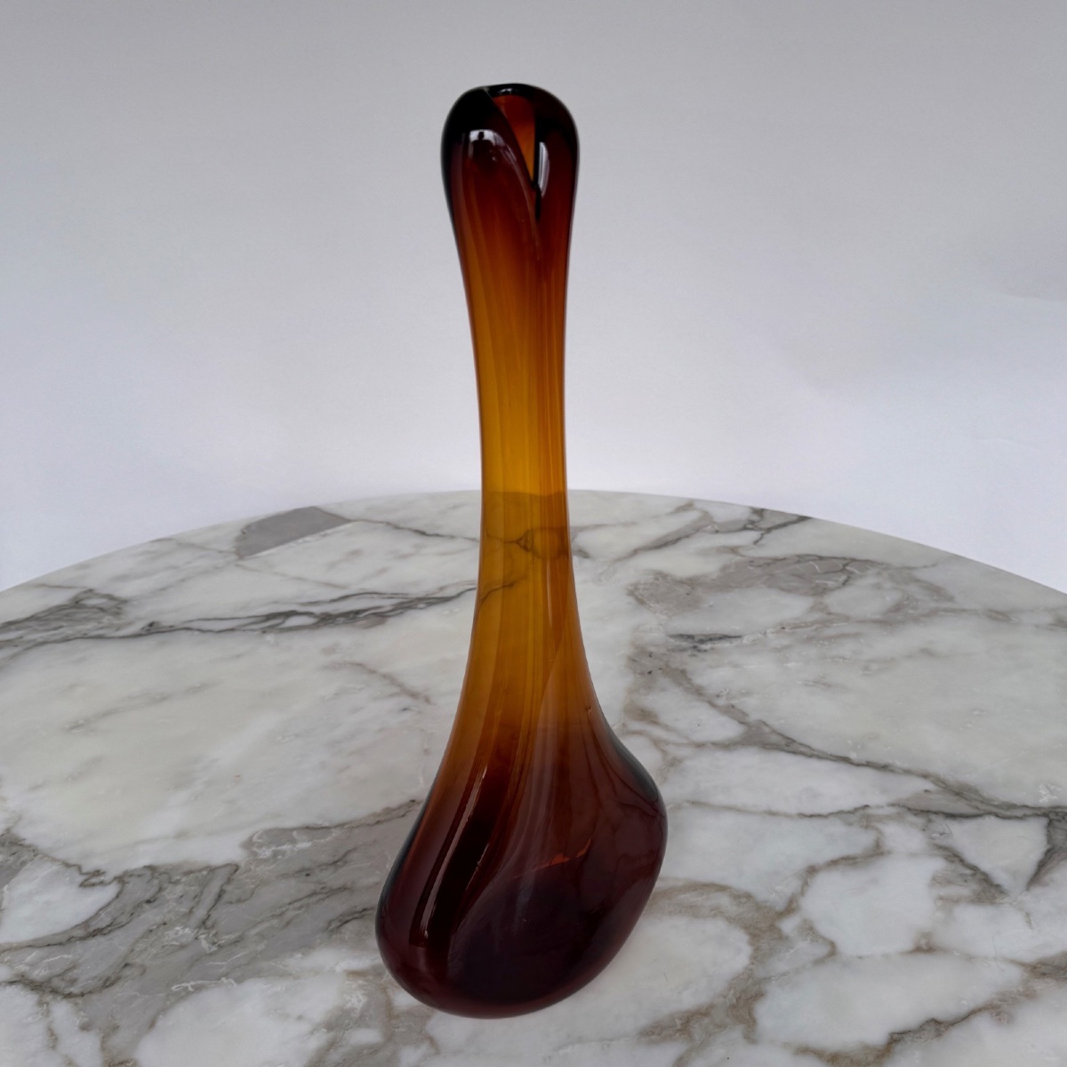 Freeform Vase By Claude Morin, Blown Glass, 1980 -photo-3