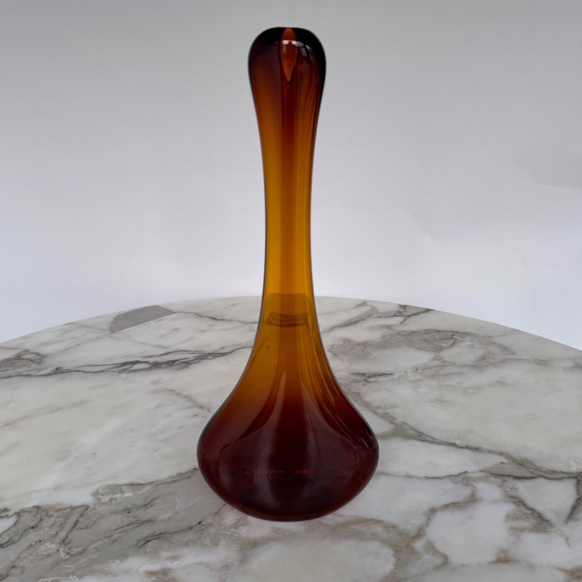 Freeform Vase By Claude Morin, Blown Glass, 1980 -photo-4
