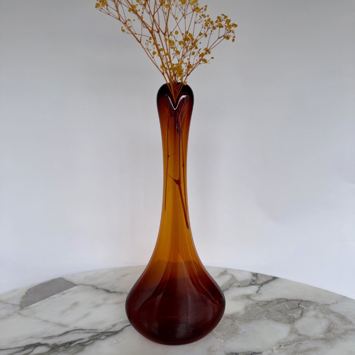 Freeform Vase By Claude Morin, Blown Glass, 1980 -photo-5