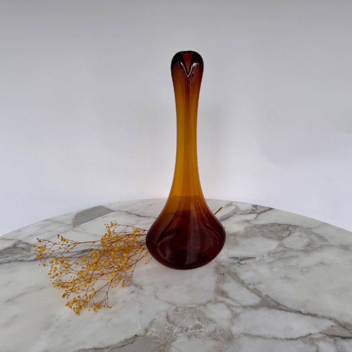 Freeform Vase By Claude Morin, Blown Glass, 1980 -photo-8