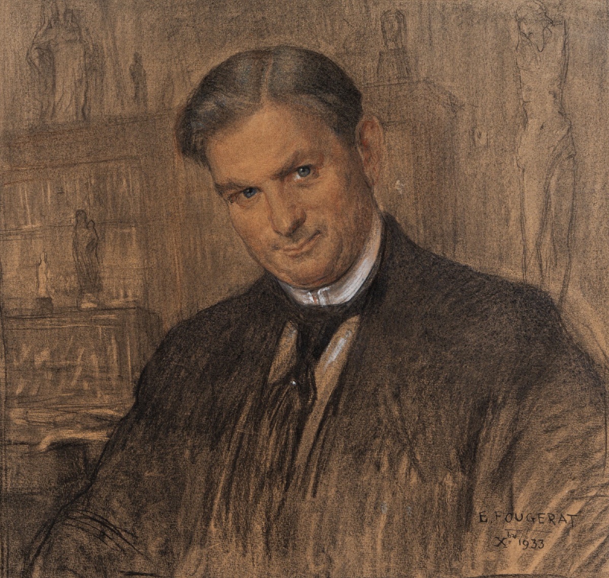 Aquarelle portrait de Paul Thoby chirurgien par E. Fougerat 1933-photo-2