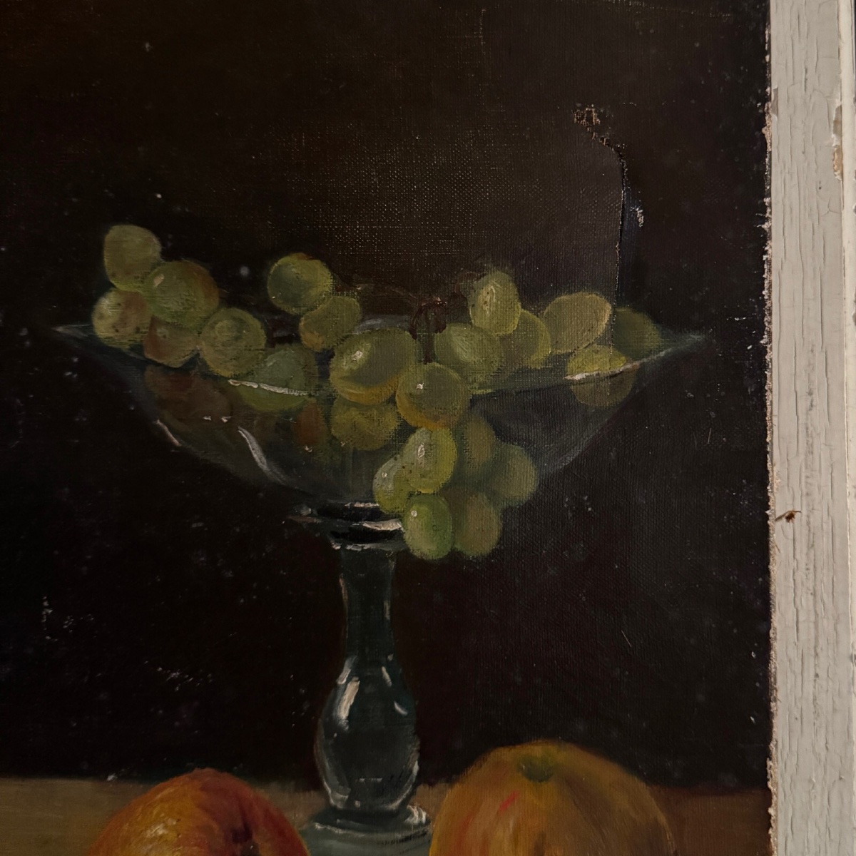 Oil On Canvas Still Life With Fruit, Early 20th Century -photo-4