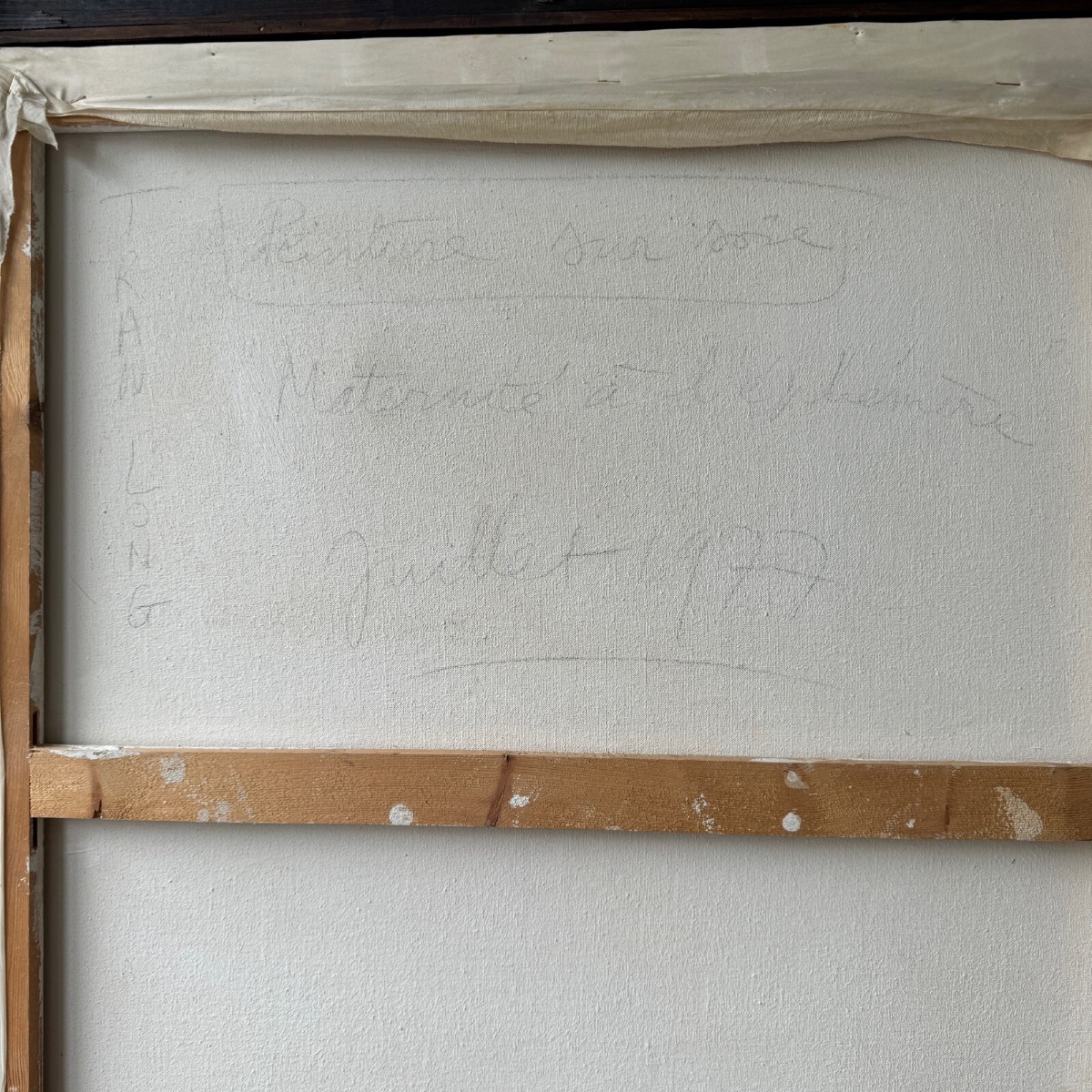 Peinture sur soie La Maternité 1970 par Tran-Long XXe -photo-5