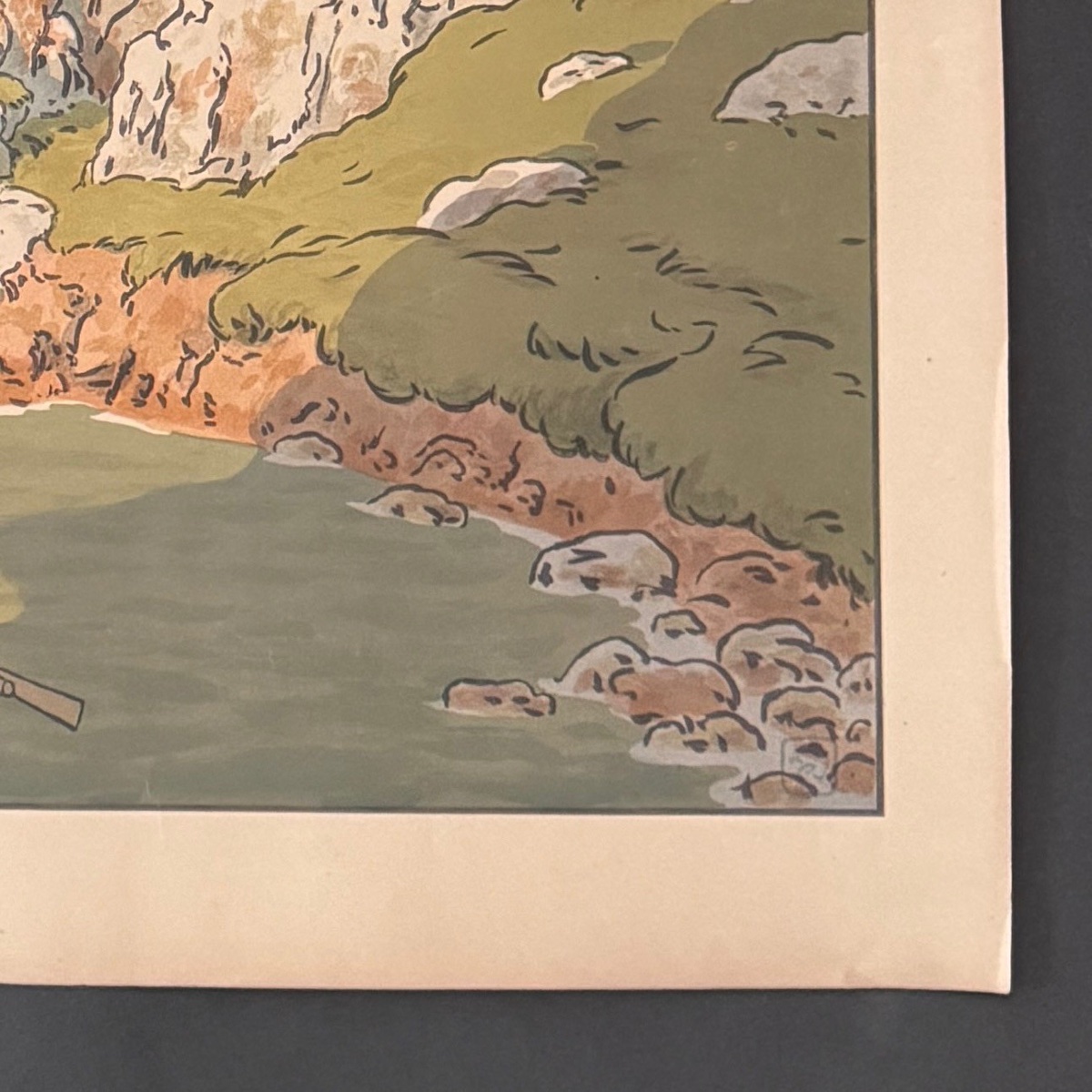 Lithograph By Henri Rivière, Aspects Of Nature - The Island-photo-2