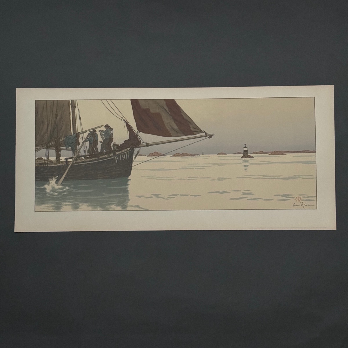 Lithograph By Henri Rivière, The Magic Of The Hours - The Calm-photo-2