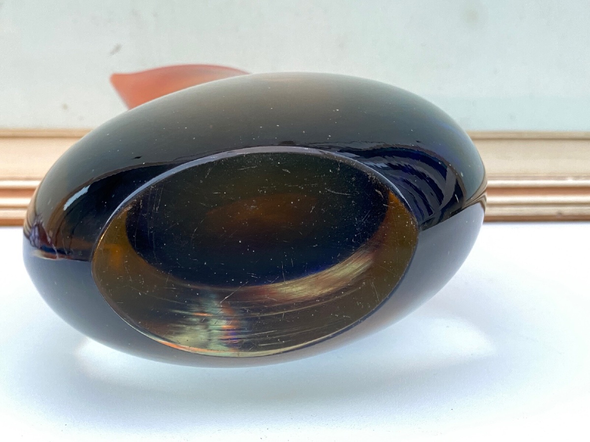 Vase Murano années 60 forme libre fond rouge et bleu 6 kilos -photo-7