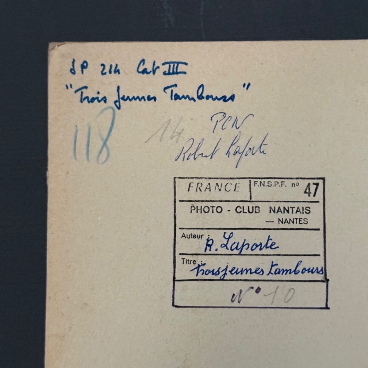 Photo noir et blanc Trois Jeunes Tambours par Robert Laporte XXe -photo-2