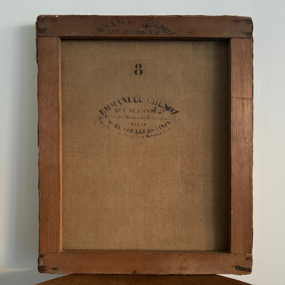 Huile sur toile portrait de jeune de qualité de profil fin XIXe-photo-3