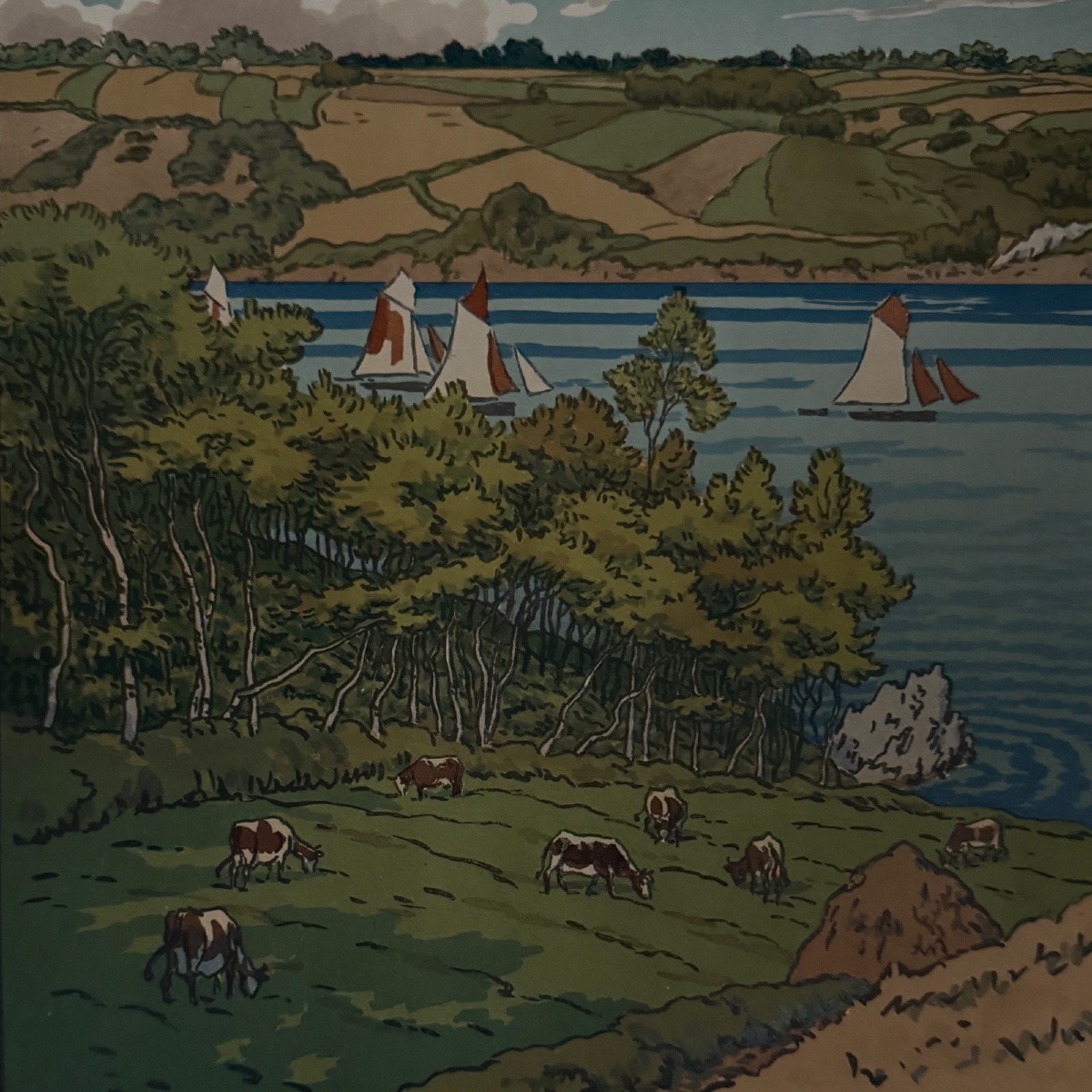 Lithograph By Henri Rivière Le Trieux At Kermarie -photo-4