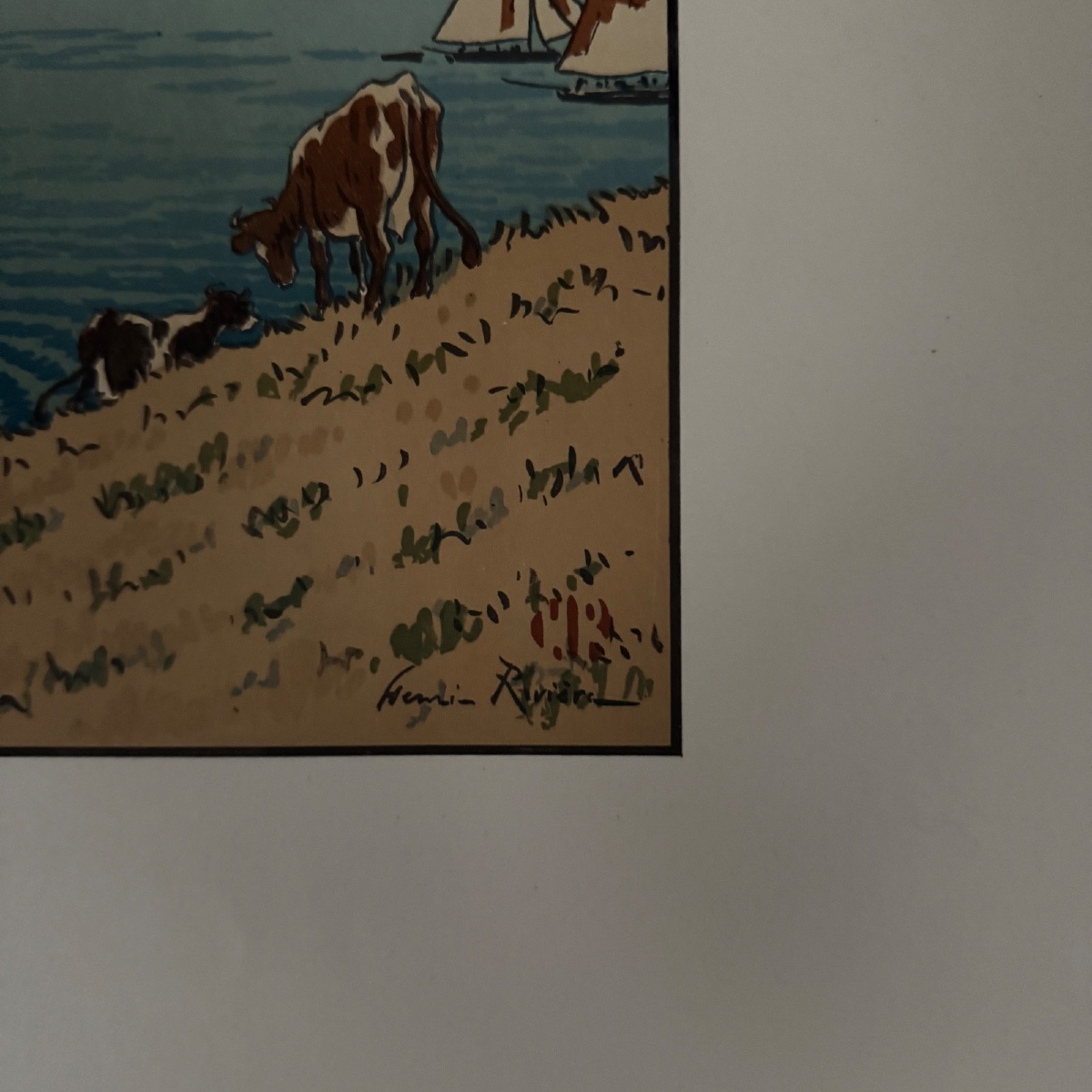 Lithograph By Henri Rivière Le Trieux At Kermarie -photo-4