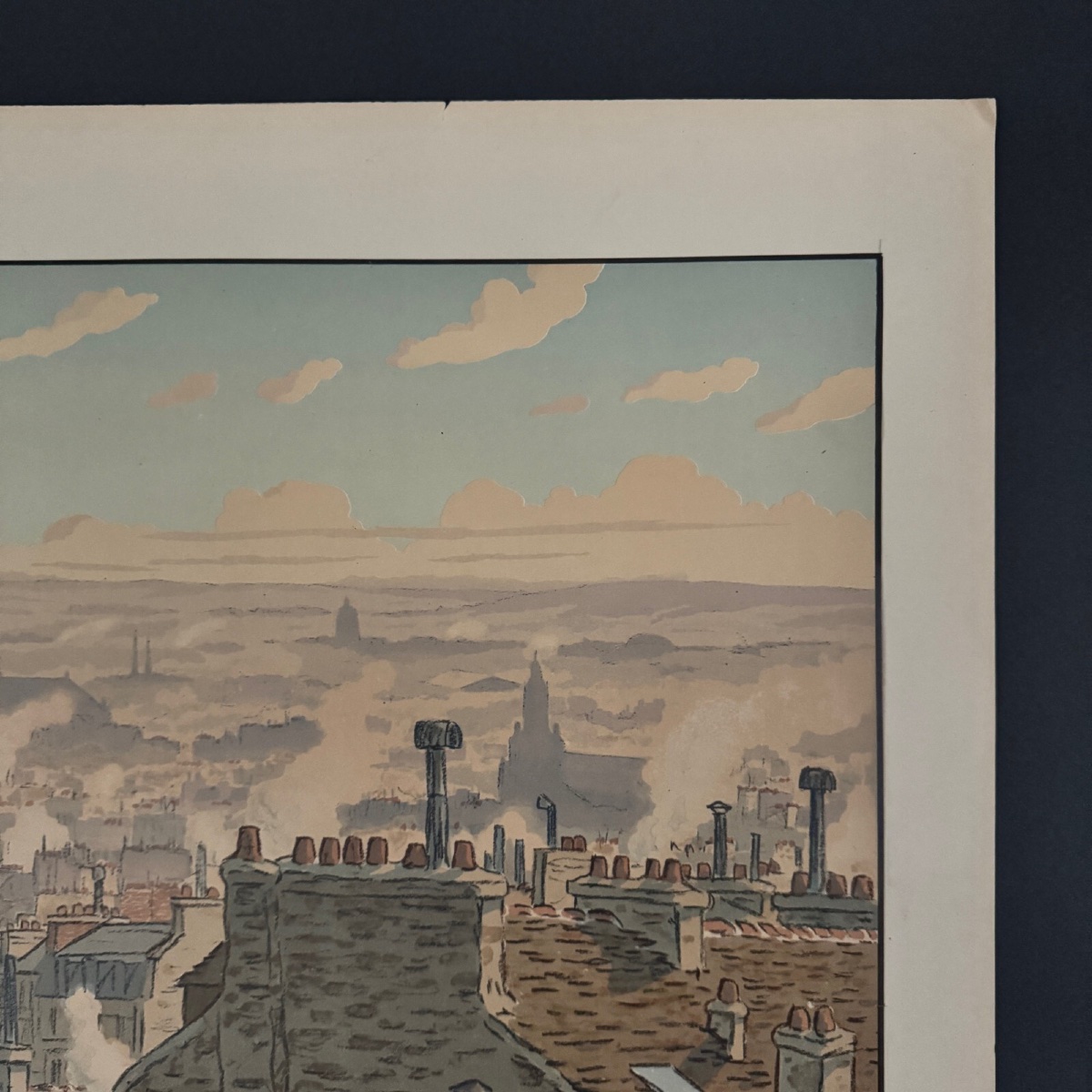 Lithographie par Henri Rivière Paysages Parisiens Paris vu de Montmartre -photo-4