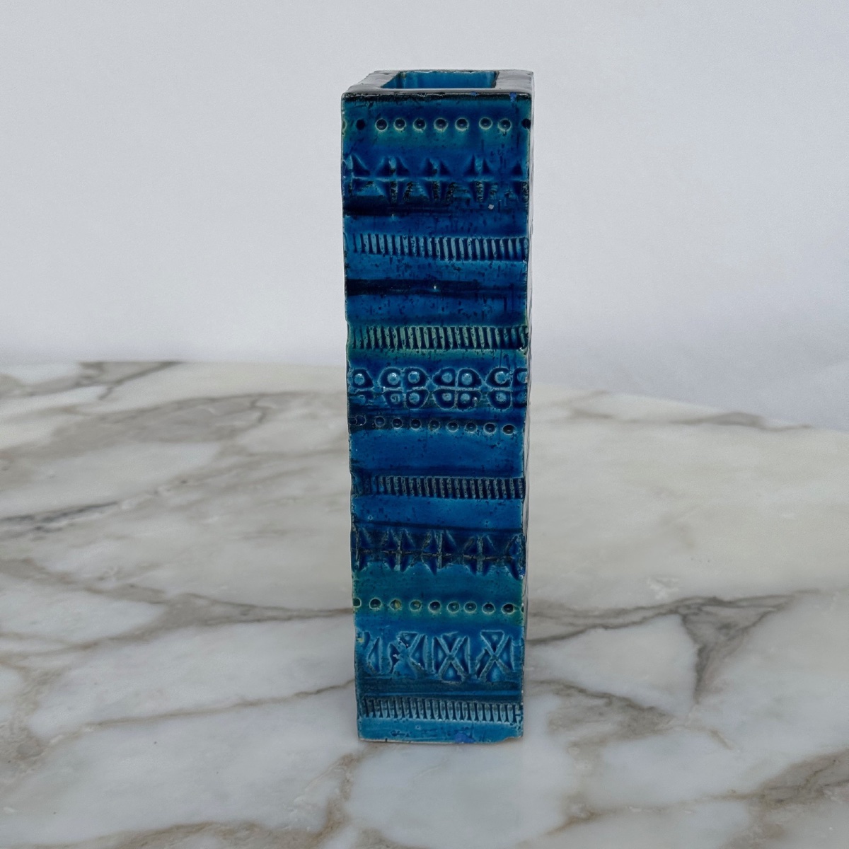 Vase italien en céramique bleue Rimini par Aldo Londi pour Bitossi -photo-3