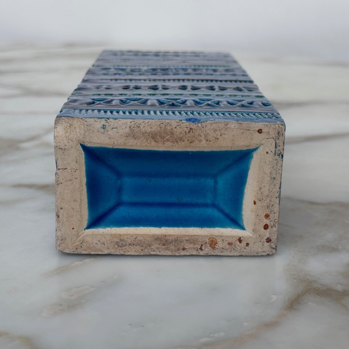 Vase italien en céramique bleue Rimini par Aldo Londi pour Bitossi -photo-5
