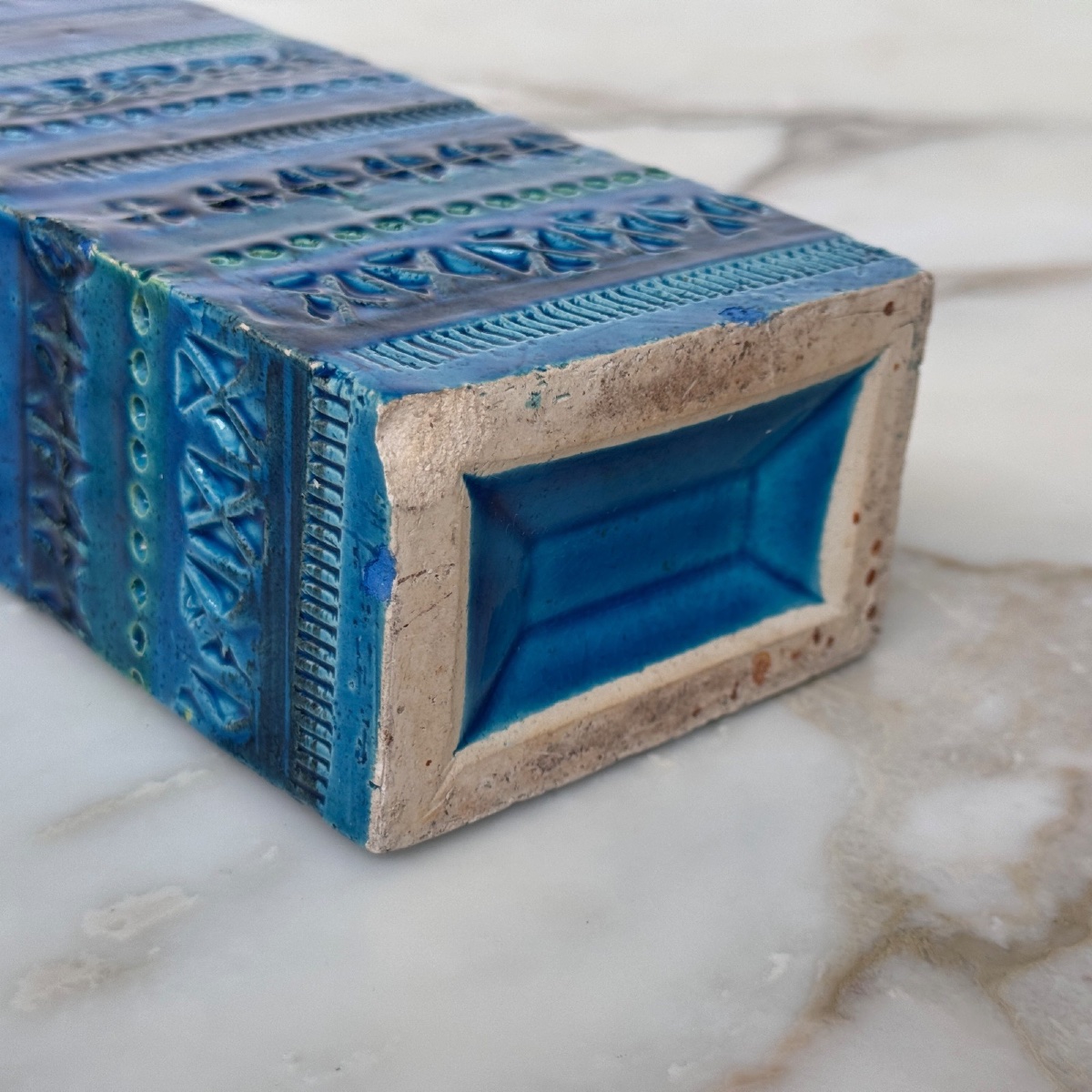 Vase italien en céramique bleue Rimini par Aldo Londi pour Bitossi -photo-6