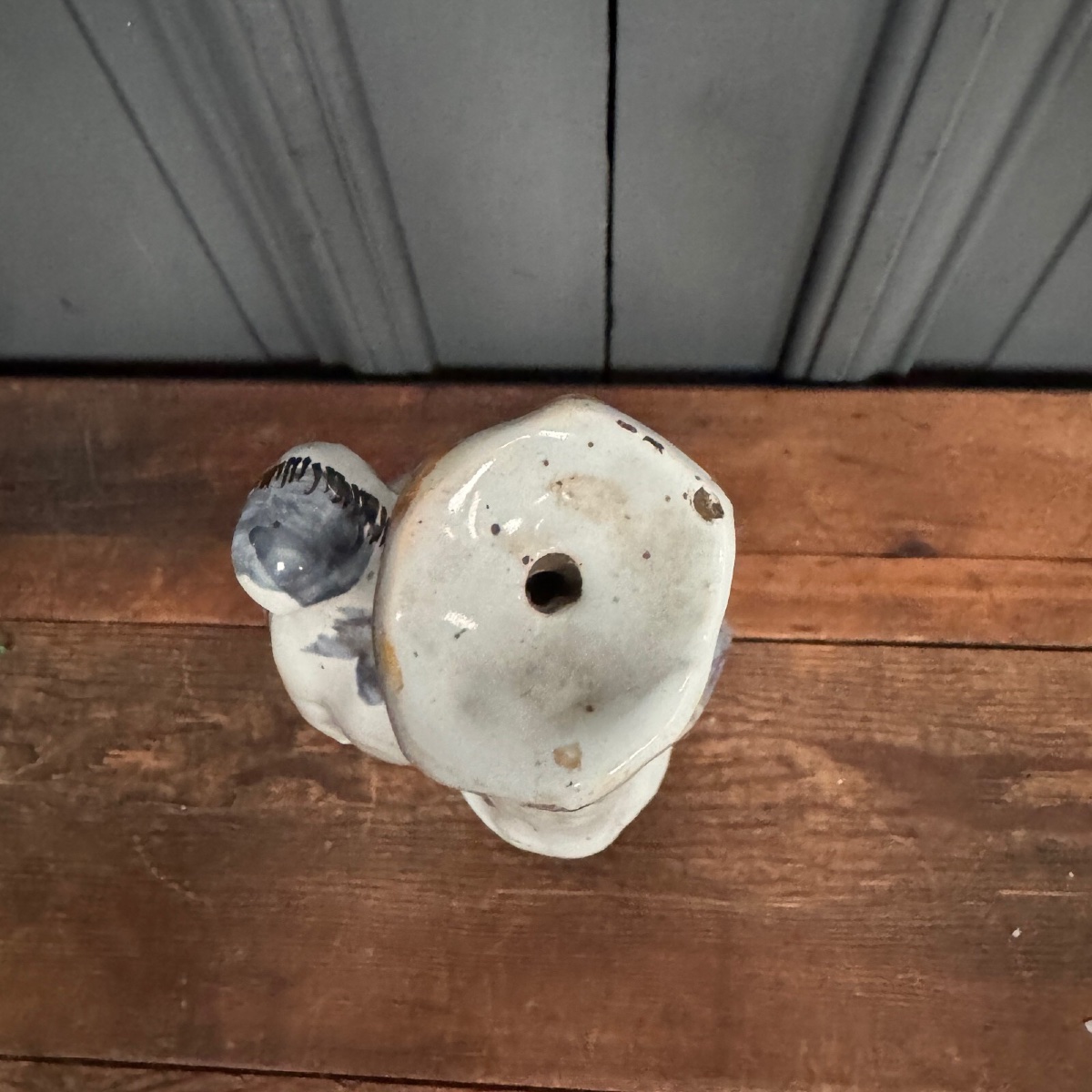 Vierge à l'Enfant en faïence XVIIIe marquage AVMA -photo-7