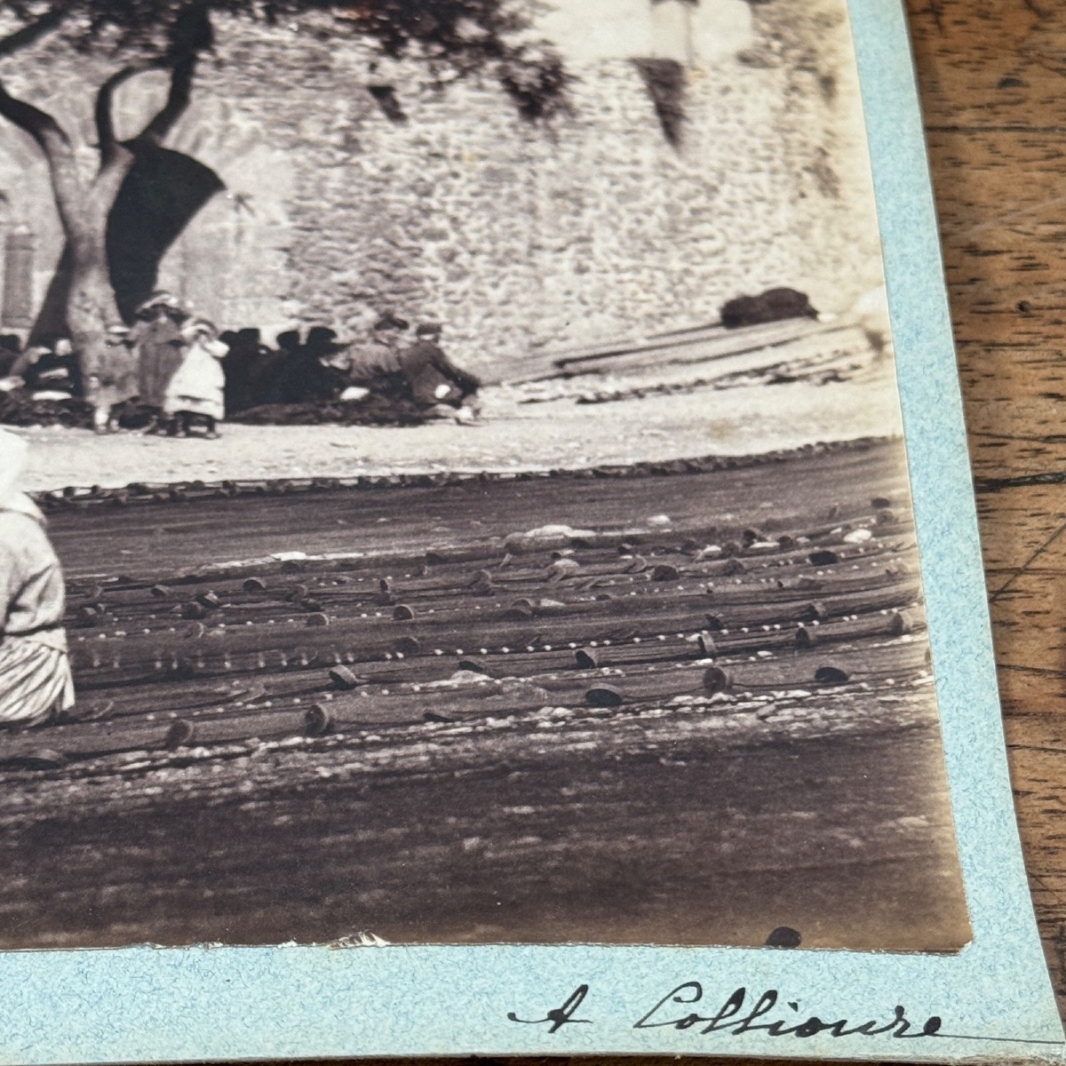 Albumen Print Mounted On Cardboard, Two Women In Collioure, 19th Century-photo-3