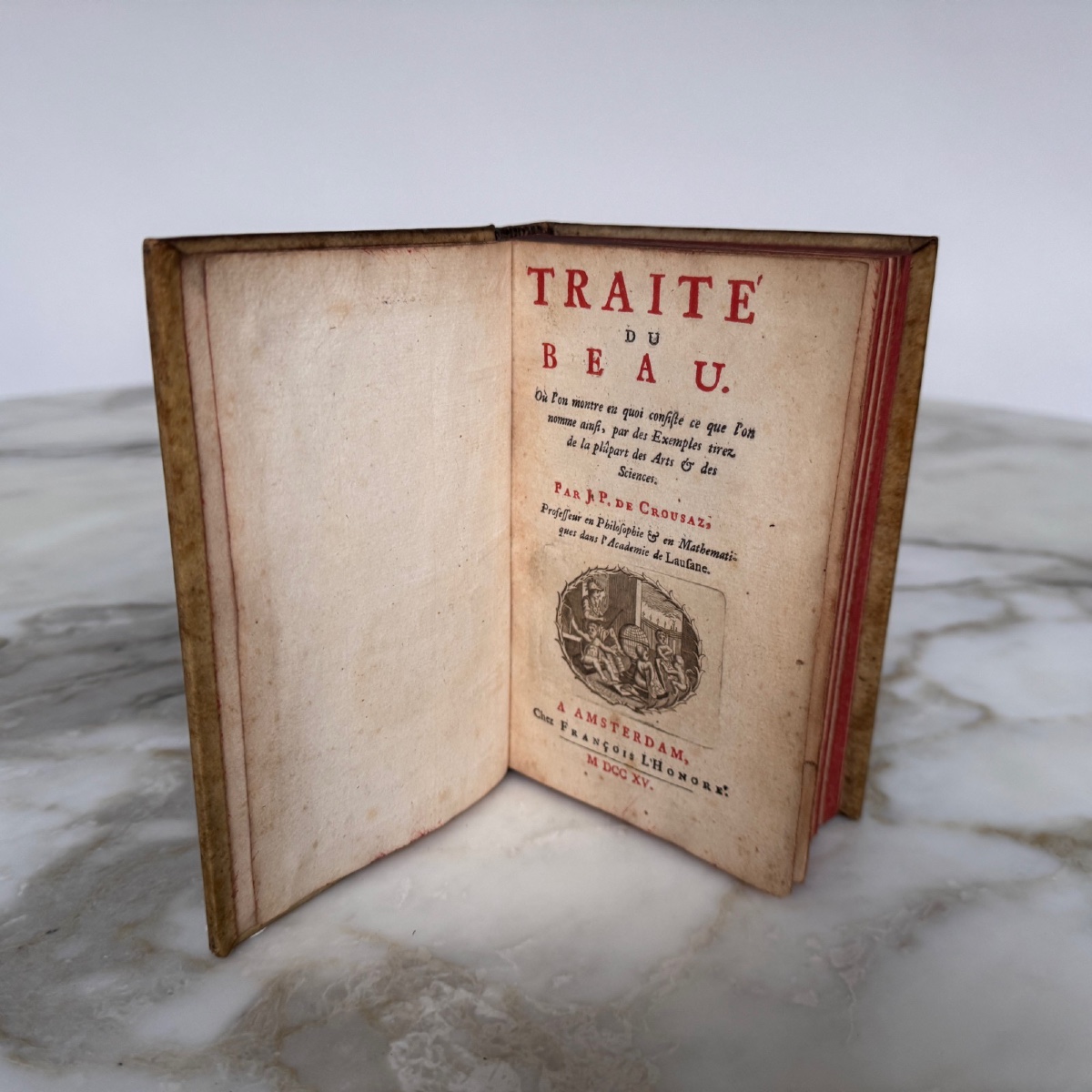Traité du Beau par Jean-Pierre de Crousaz chez François L'Honoré 1715