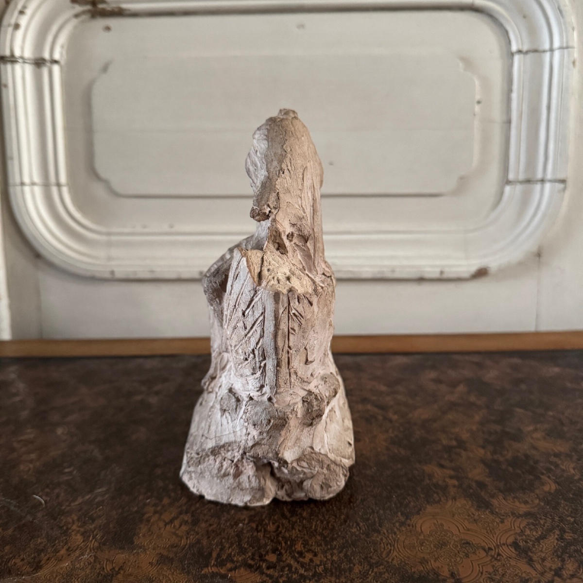 Statue à l'Antique femme drapée en terre cuite par Charles Filleul -photo-4