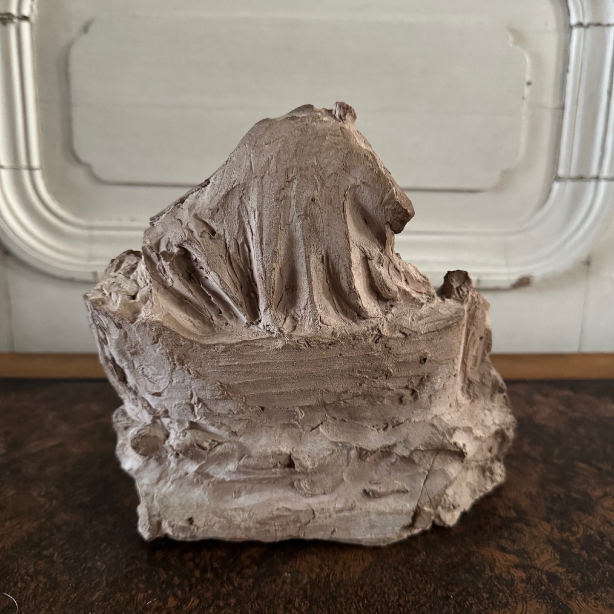 Statue à l'Antique femme drapée en terre cuite par Charles Filleul -photo-1