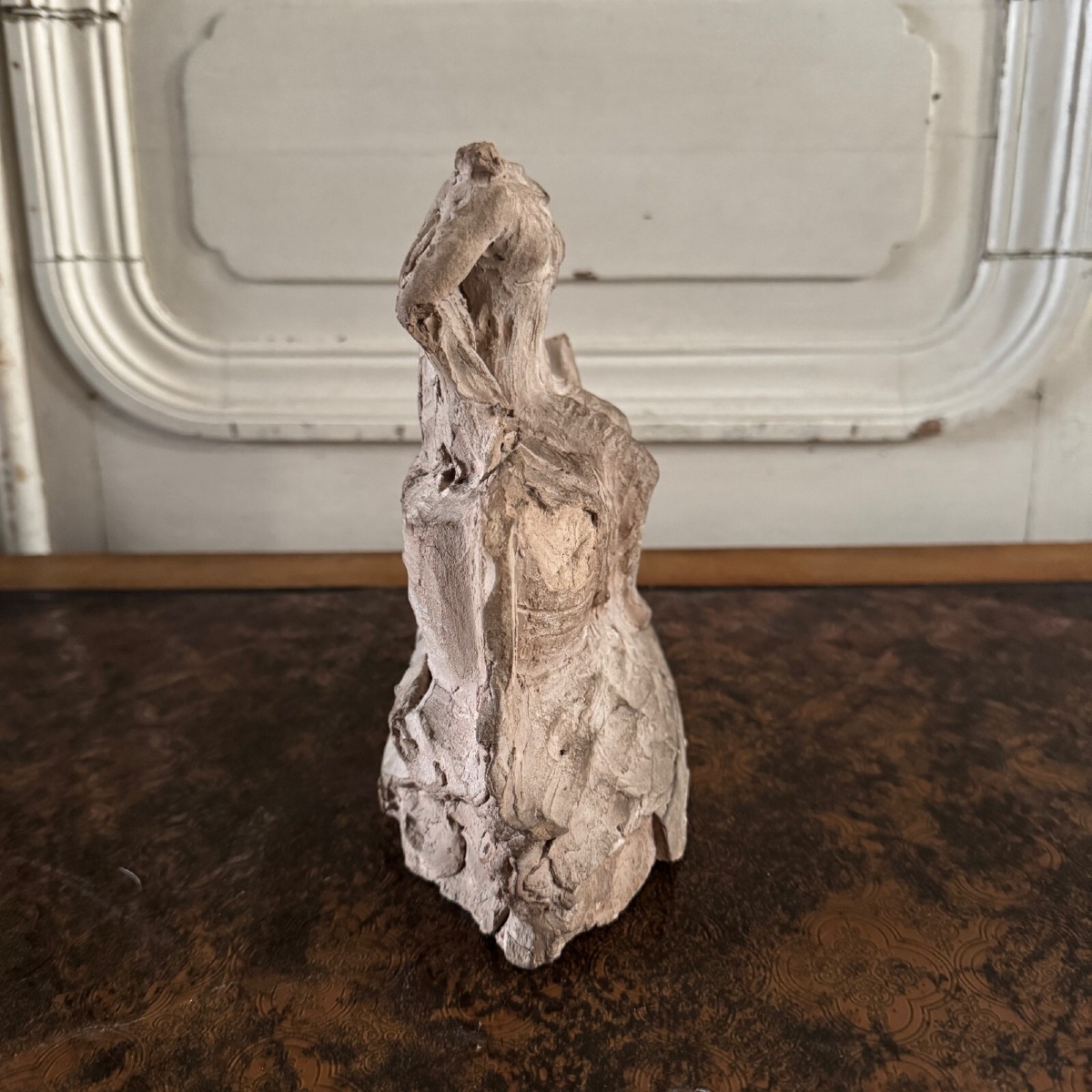 Statue à l'Antique femme drapée en terre cuite par Charles Filleul -photo-2