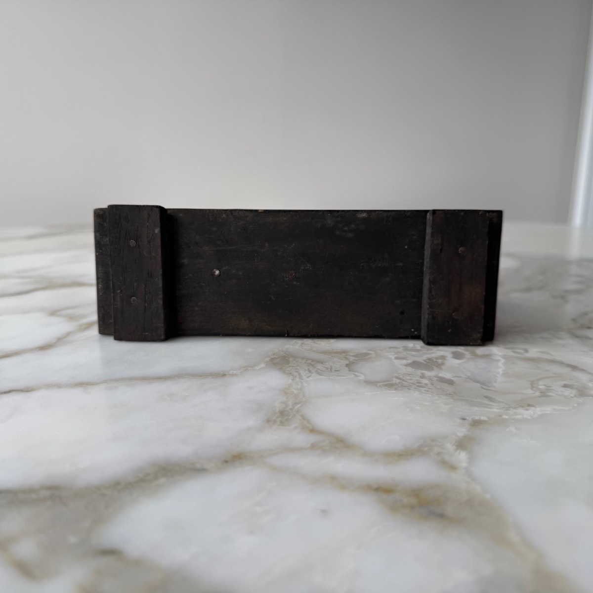 Disque en laque sur son présentoir Japon décor d'oiseaux -photo-7