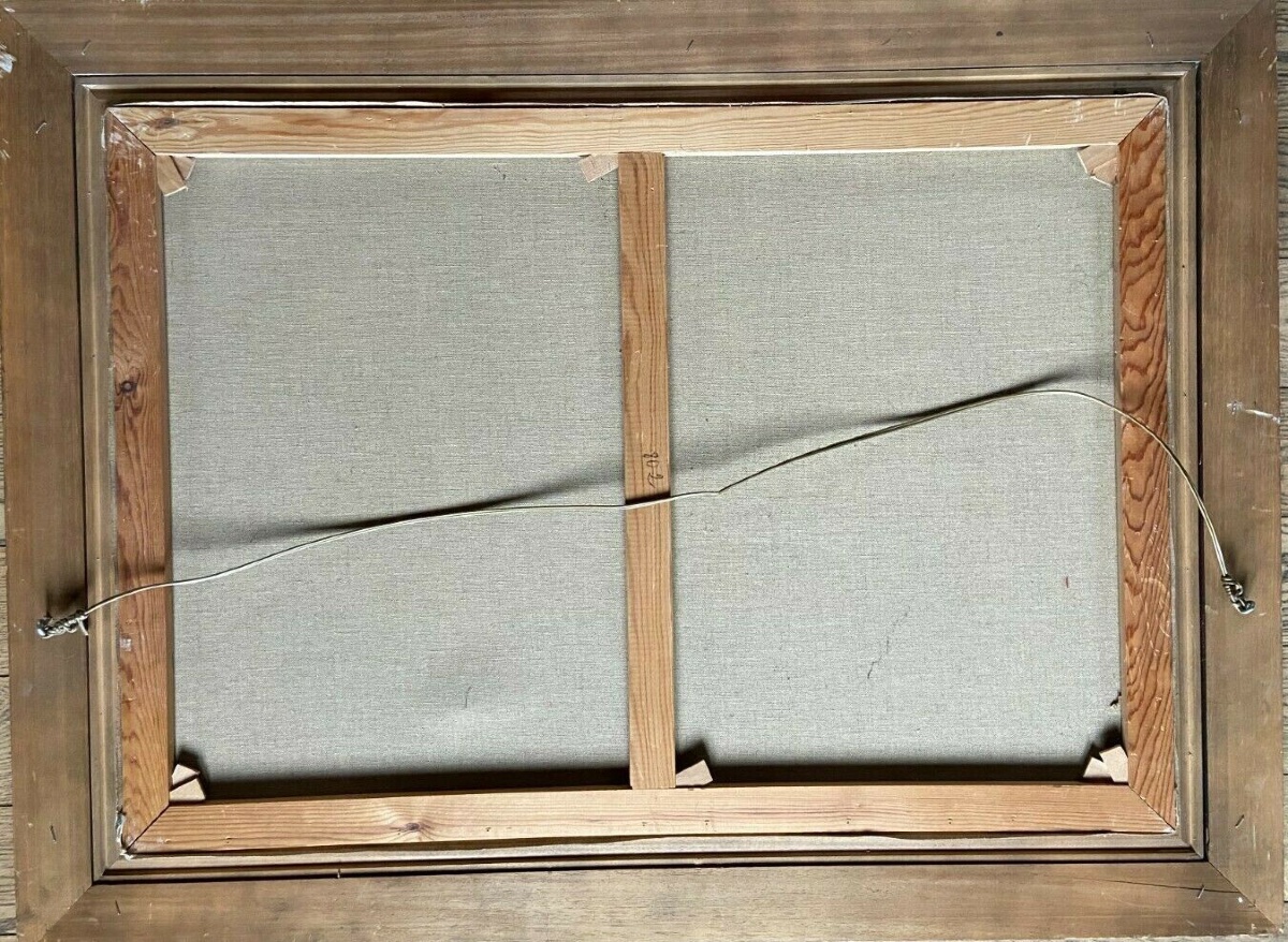 G. Bernaut, Oil On Canvas, Fishing Boats, Fishermen With Child, 1930-photo-8