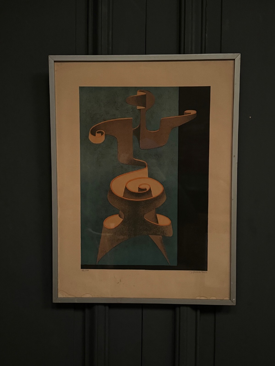 Lithographie contresignée par J. Enzathur 48/100 composition moderne