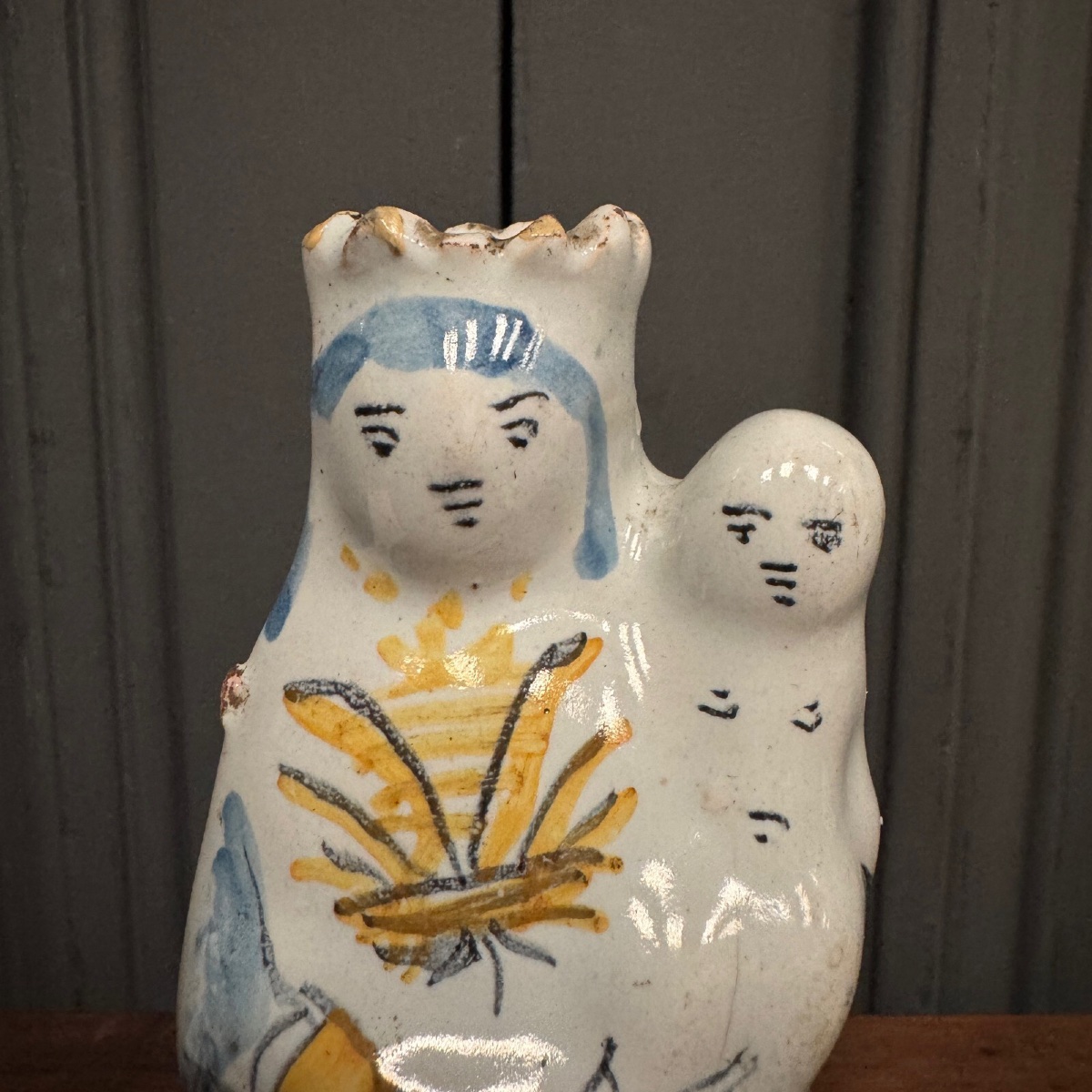 18th-century Nevers Faience Virgin And Child -photo-5