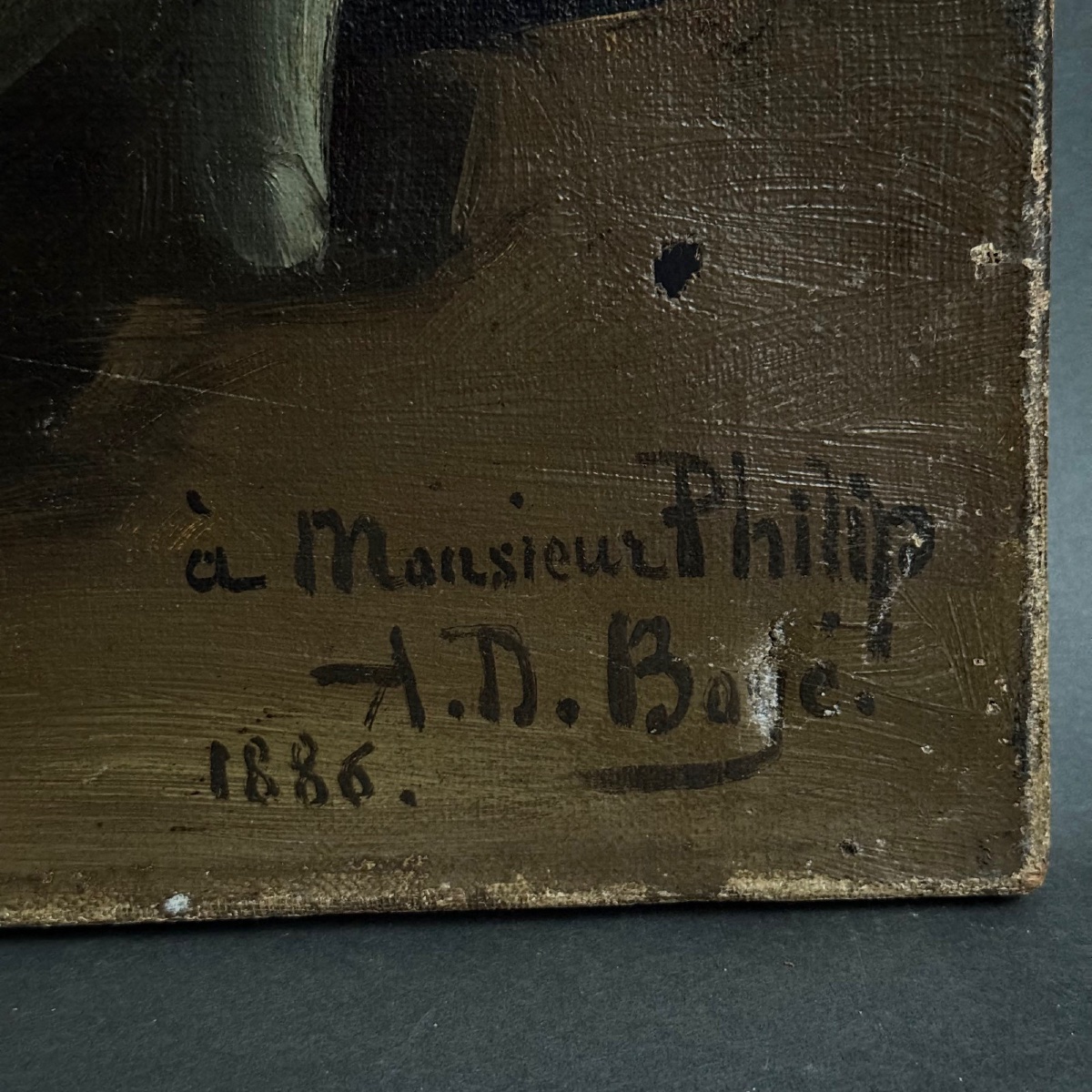 Oil On Canvas, Still Life With A Bouquet Of Roses, Happy Birthday, 1886-photo-3