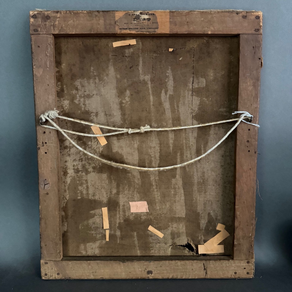 Huile sur toile portrait milieu du XIXe jeune fille en prière -photo-7