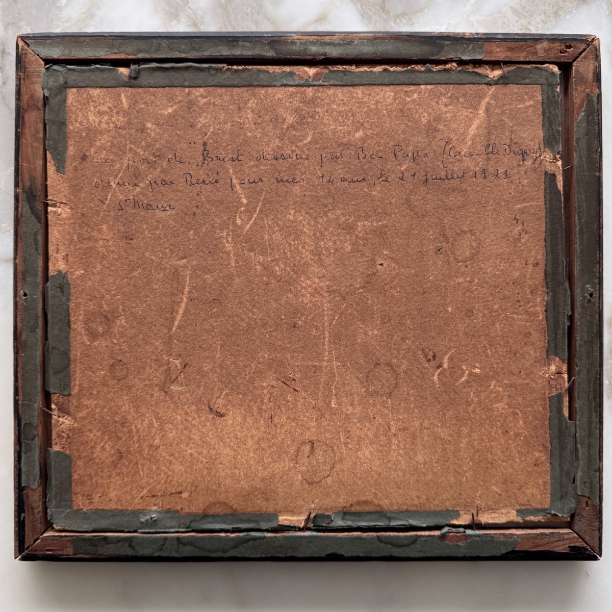 Drawing Of Galleons In The Port Of Brest By Camille Dupuy, 1921-photo-3