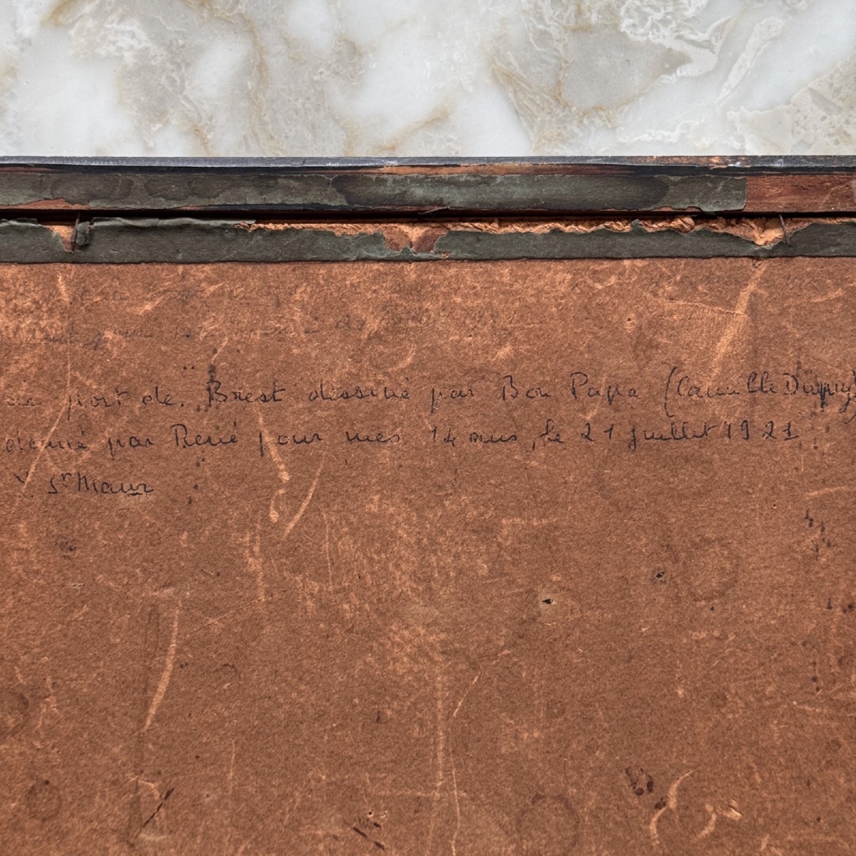 Drawing Of Galleons In The Port Of Brest By Camille Dupuy, 1921-photo-4