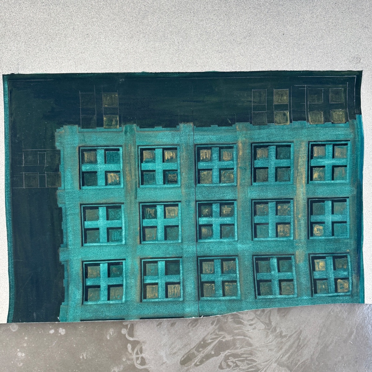 Architectural Drawing Project From 1960 Depicting A Building Facade-photo-2